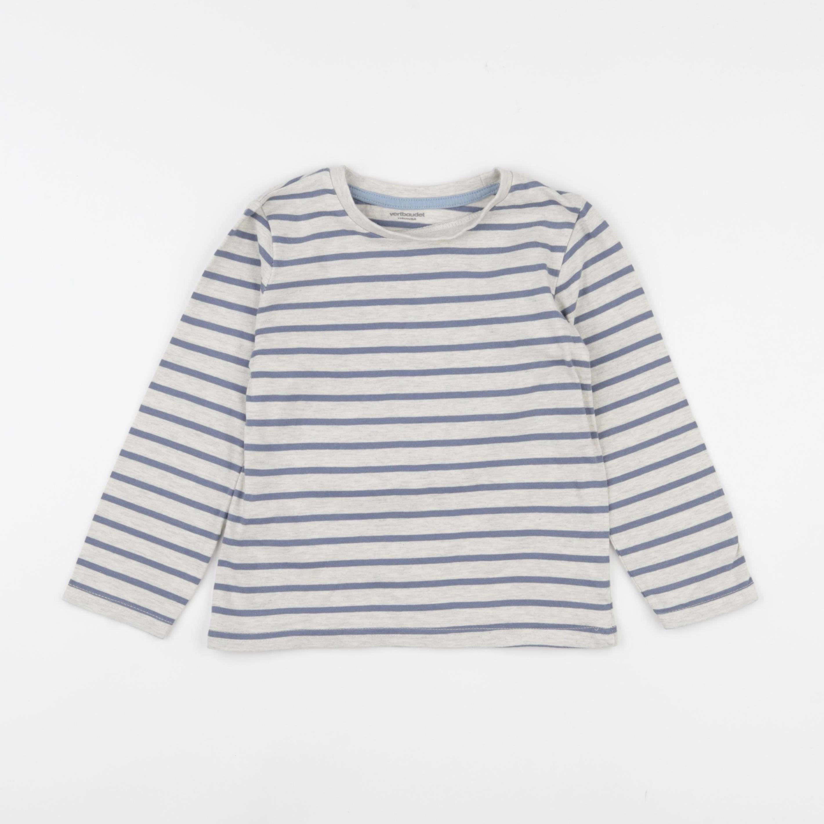 Vertbaudet - tee-shirt beige, bleu - 6 ans