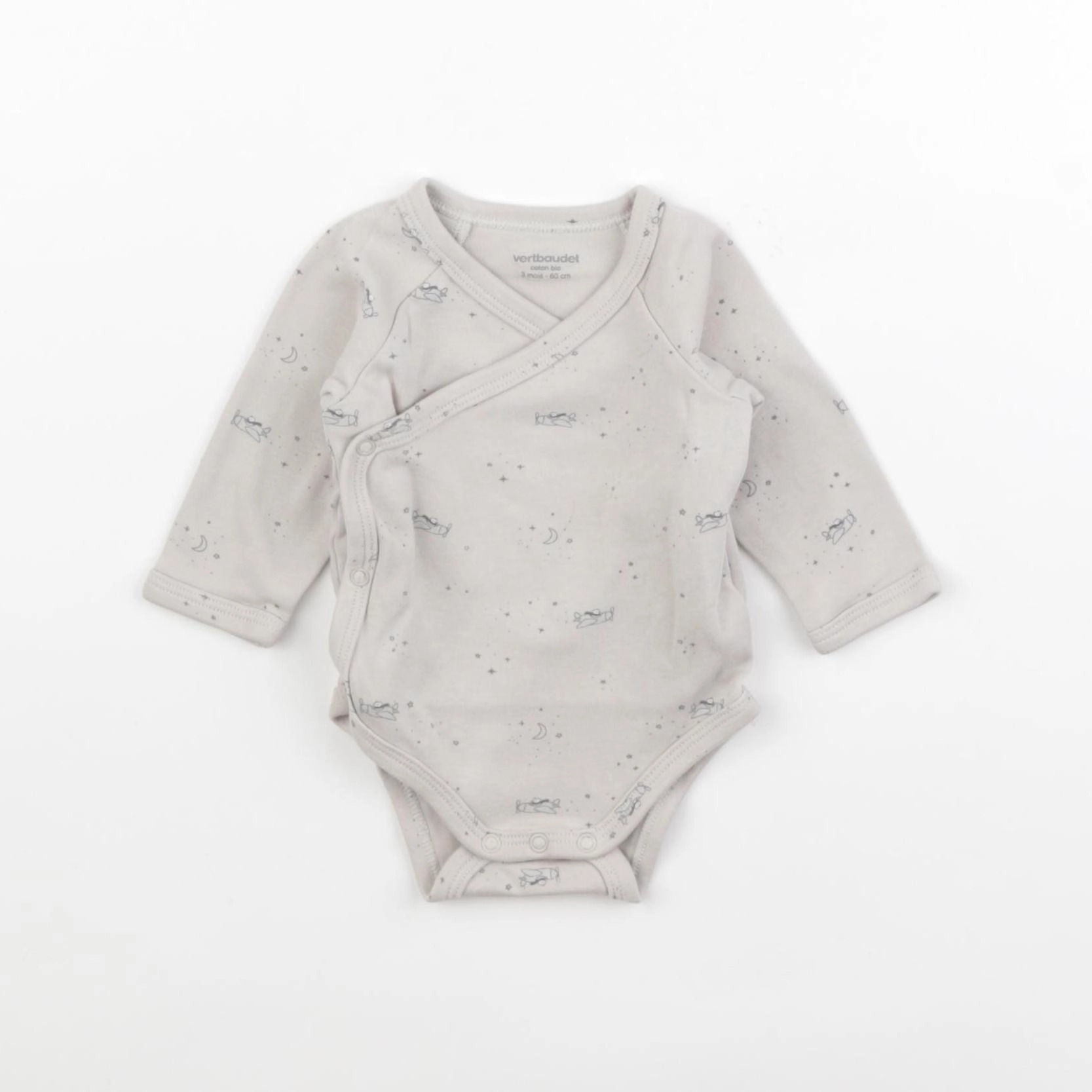 Vertbaudet - body gris - 3 mois