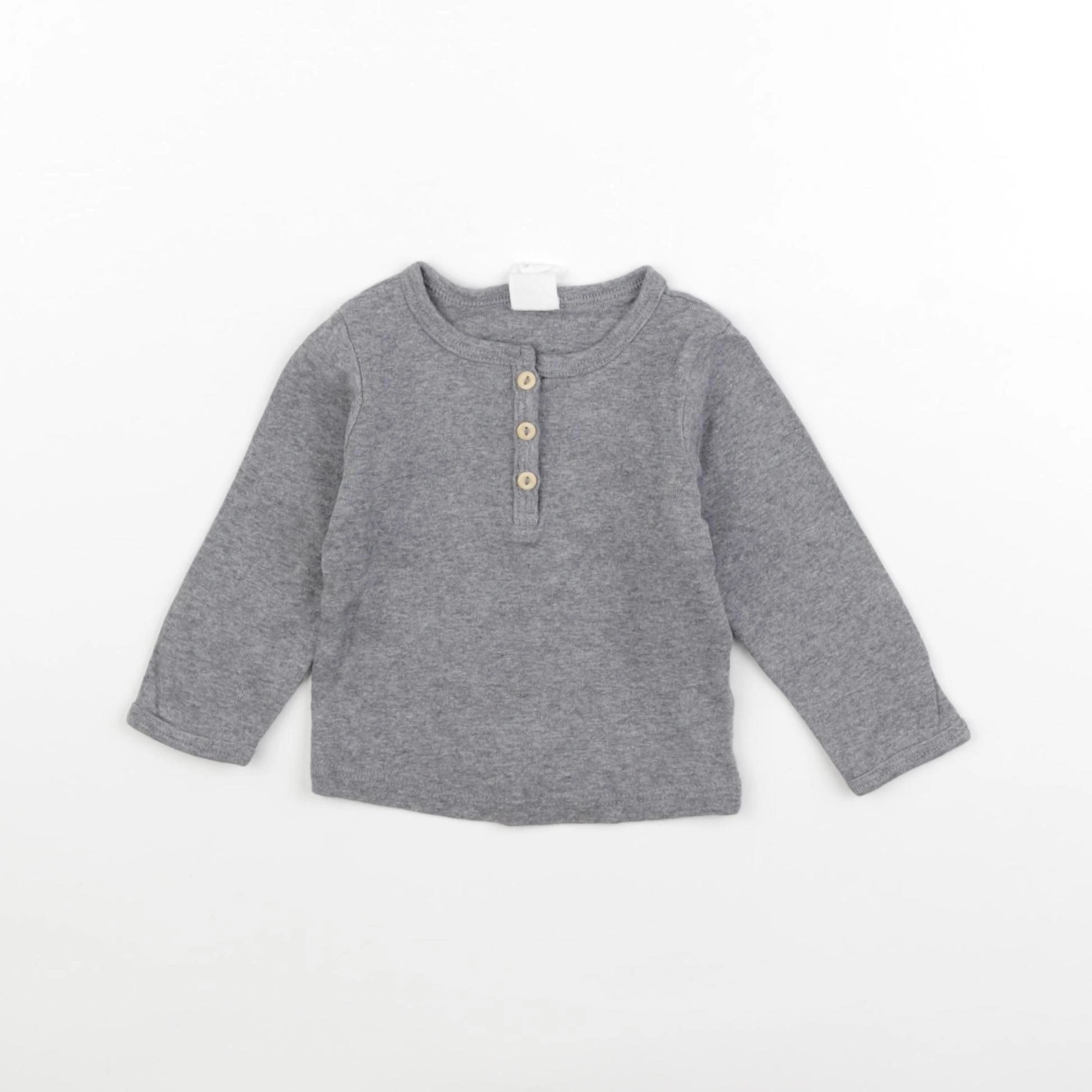 H&M - tee-shirt gris - 3 mois