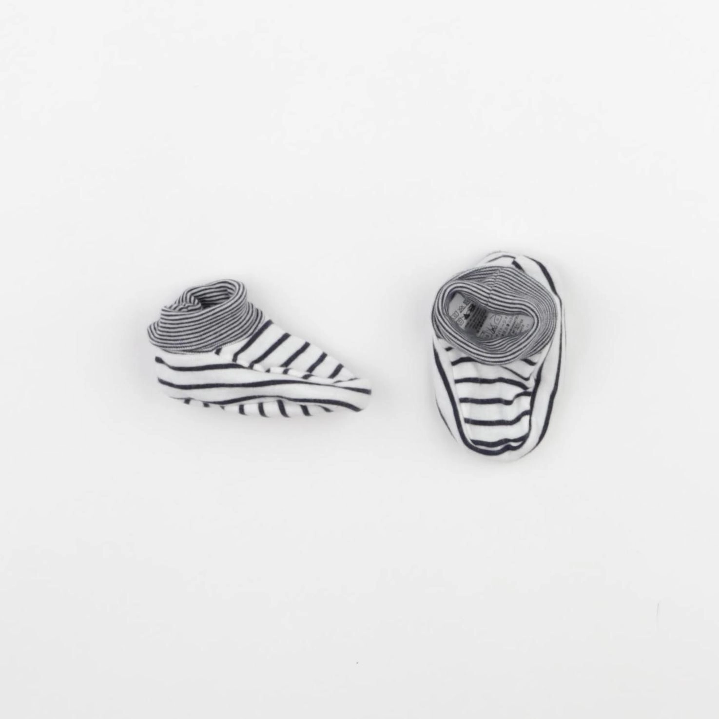 Petit Bateau - chaussons blanc, bleu - pointure 17/18