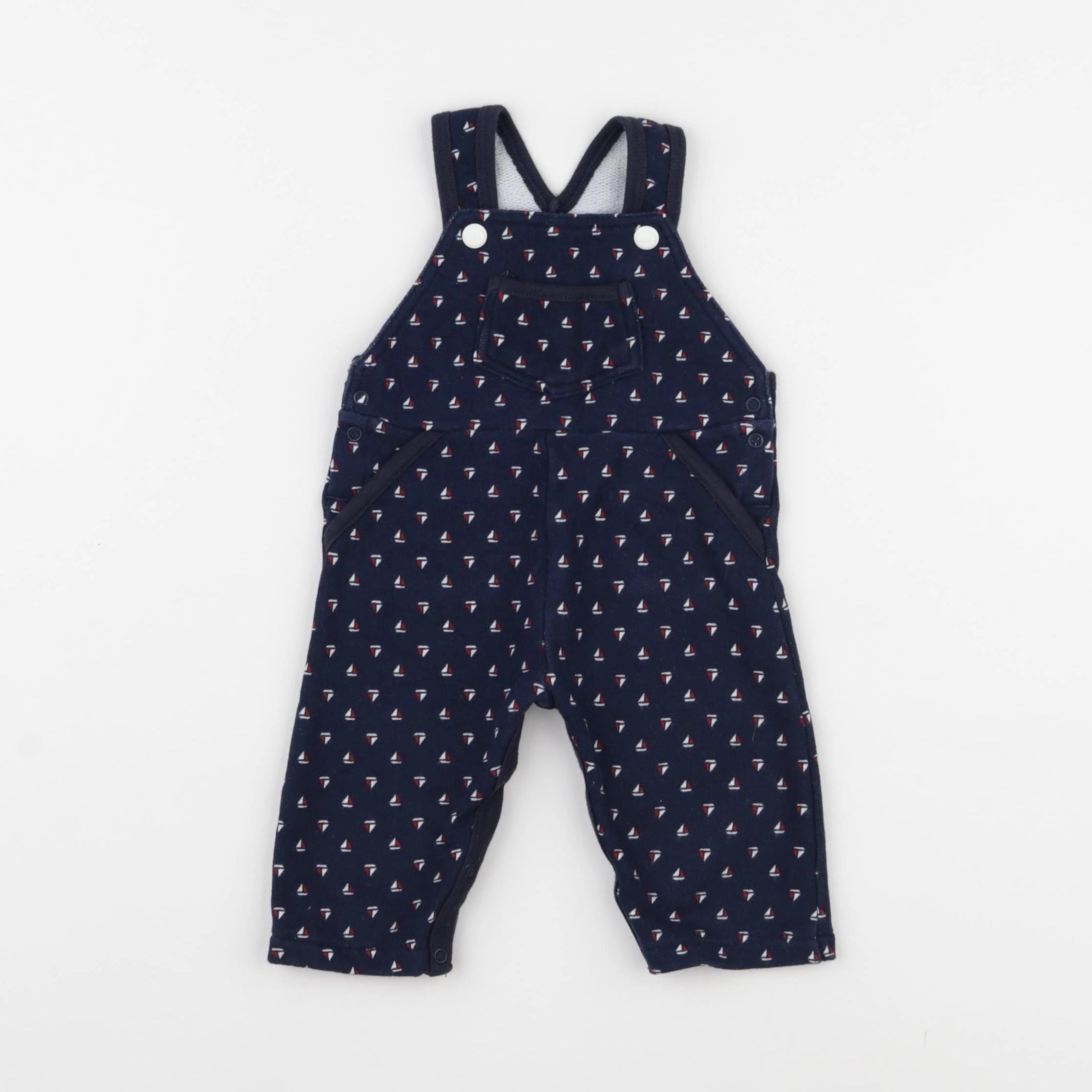 Petit Bateau - salopette bleu - 3 mois