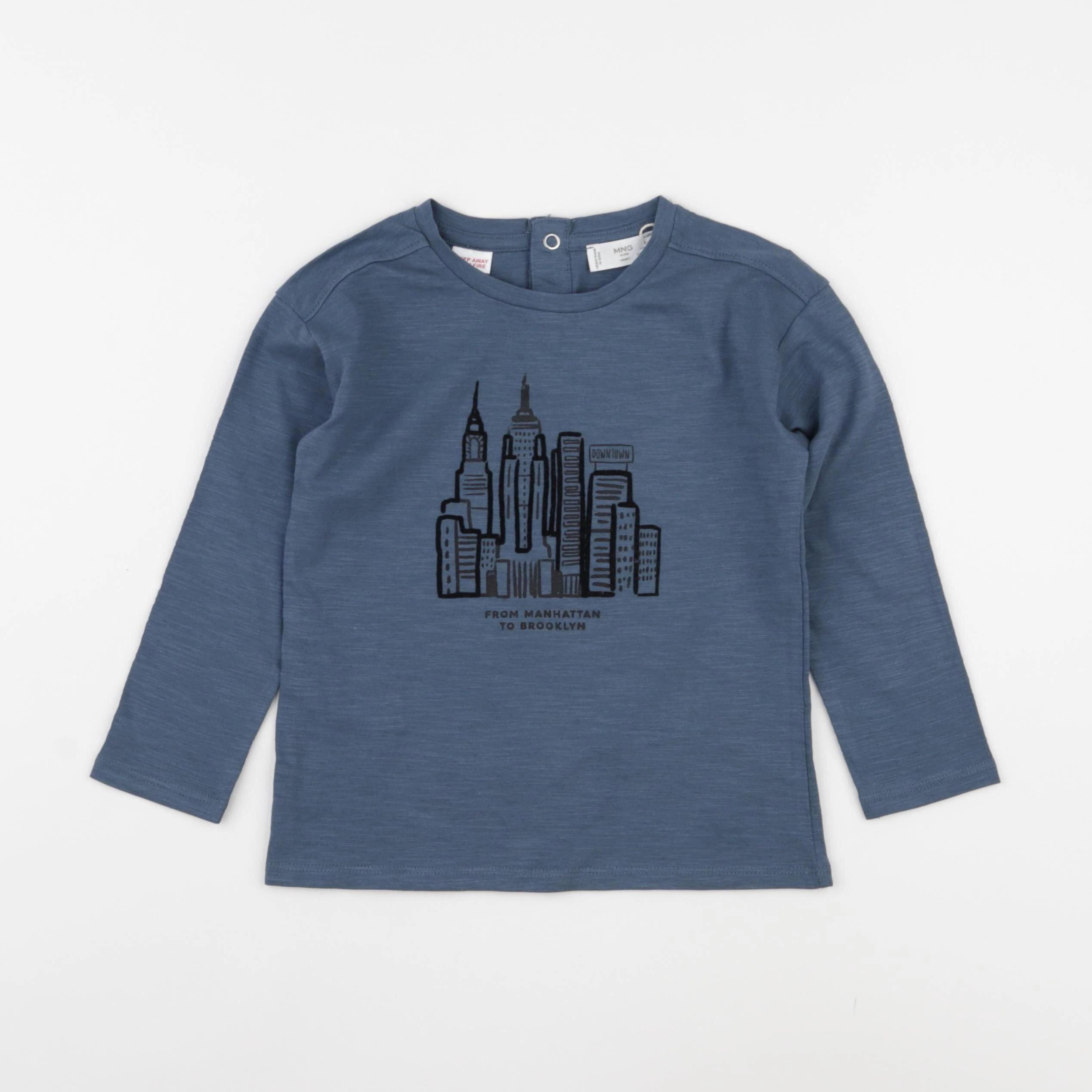 Mango - tee-shirt bleu - 3/4 ans