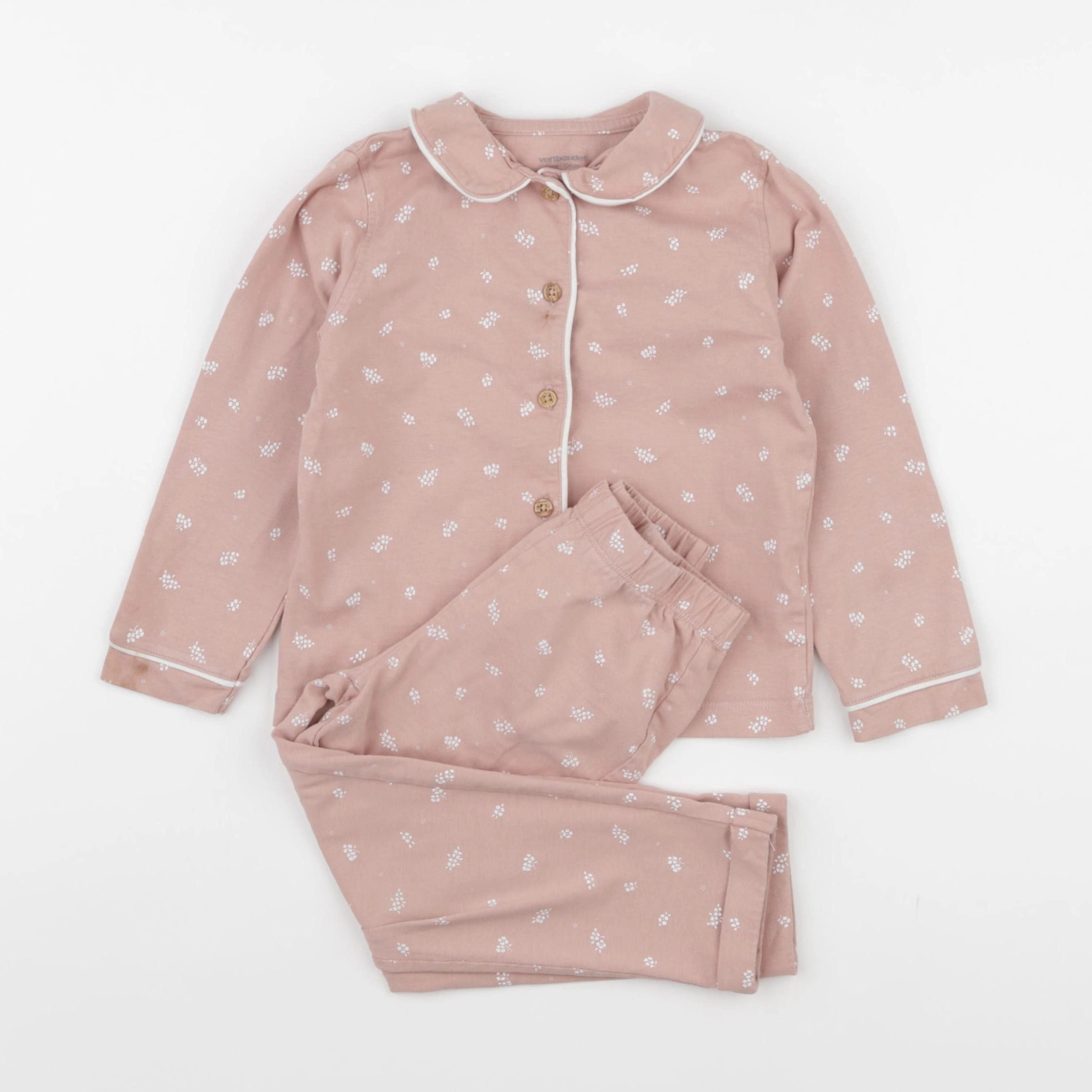 Vertbaudet - pyjama coton rose - 4 ans