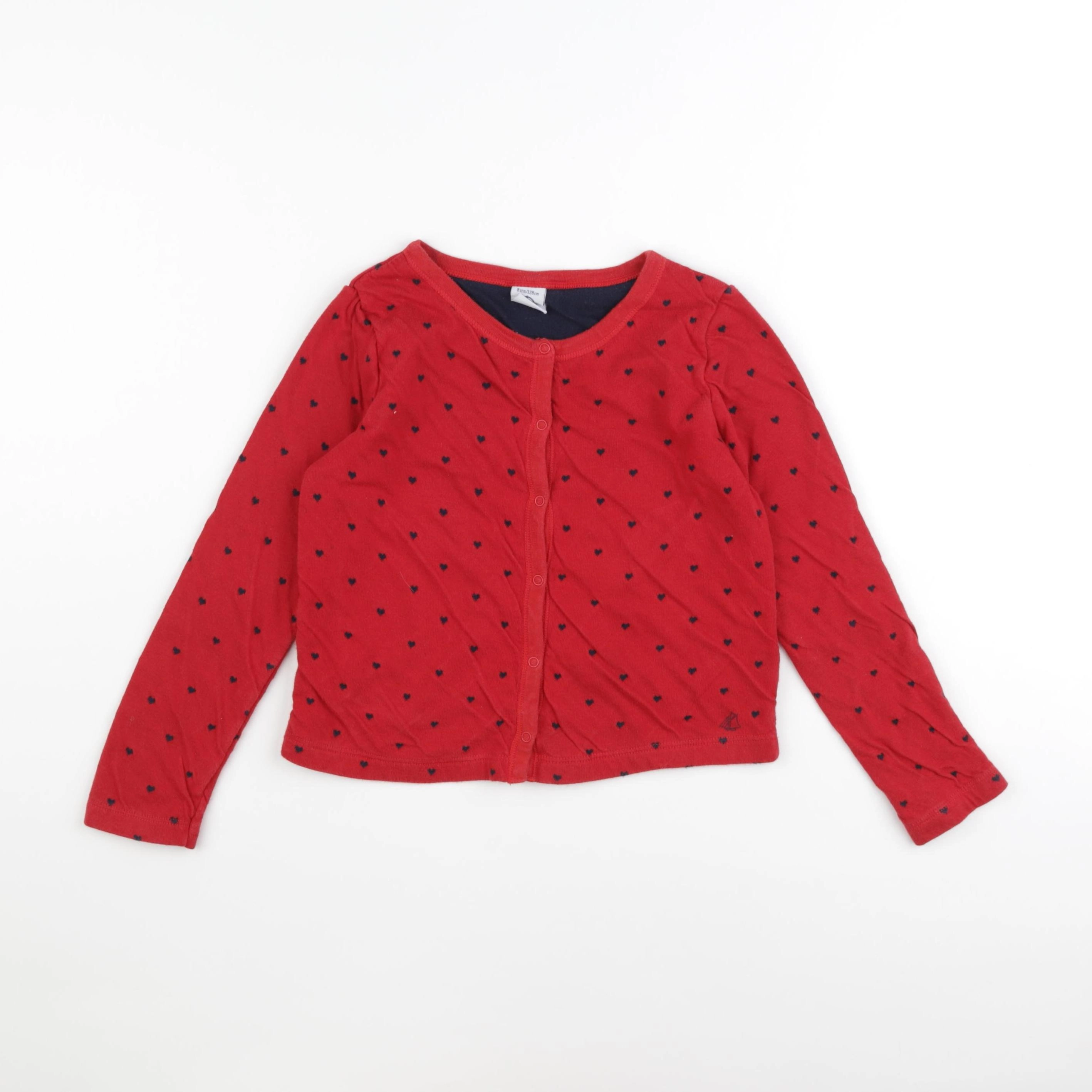 Petit Bateau - tee-shirt rouge - 8 ans