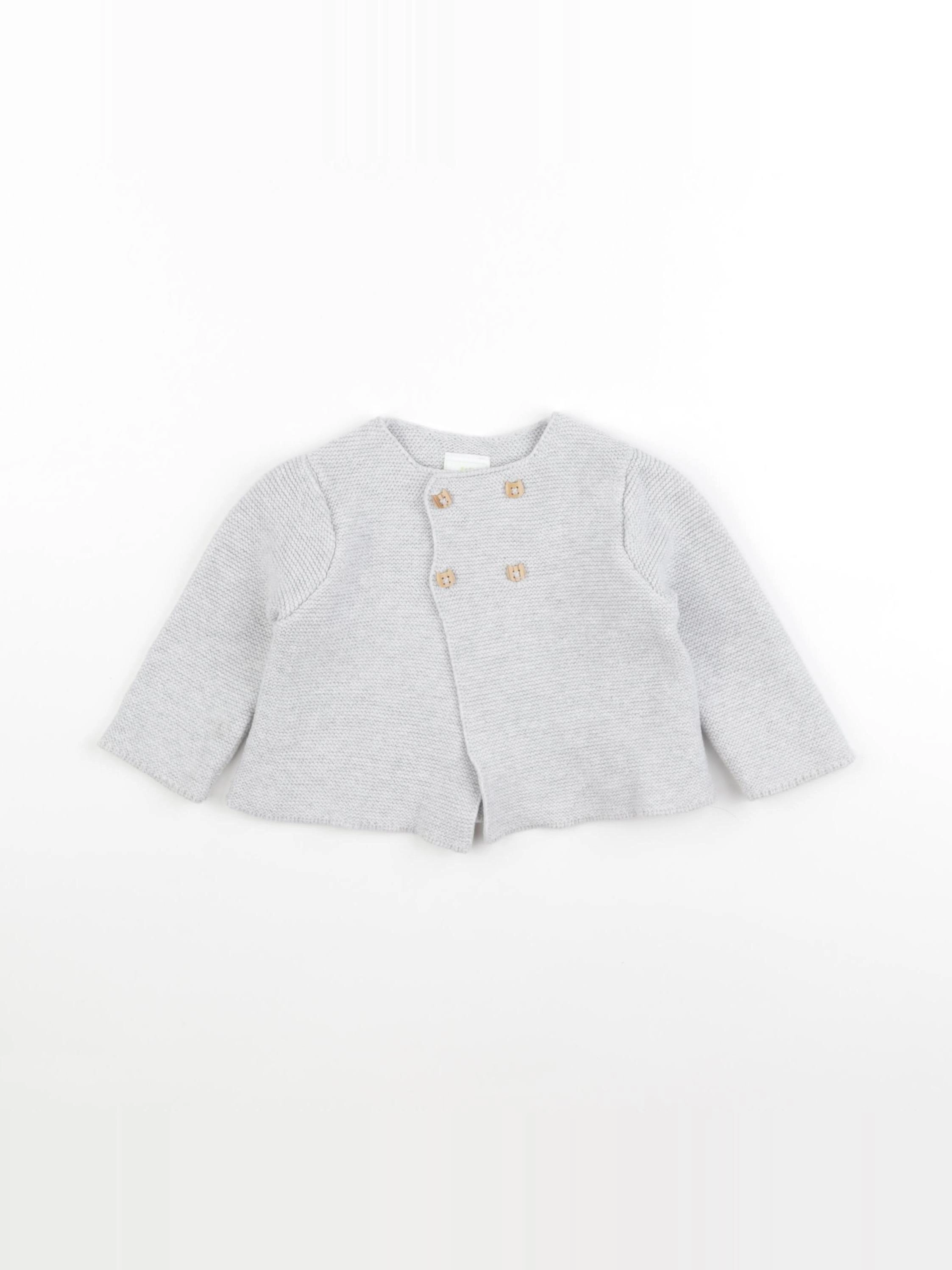 Tape à l'oeil - gilet gris - 6 mois