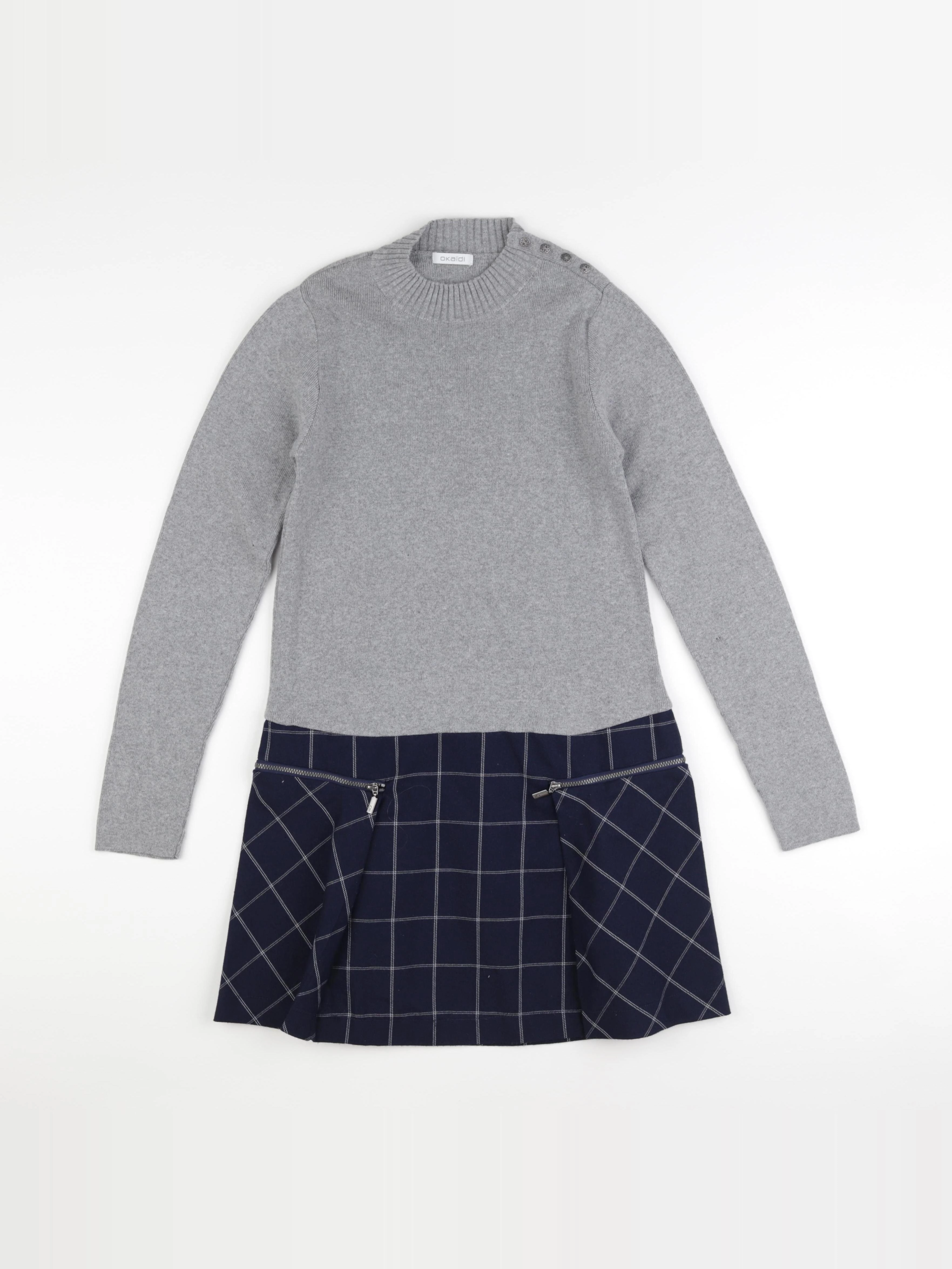 Okaidi - robe gris - 14 ans
