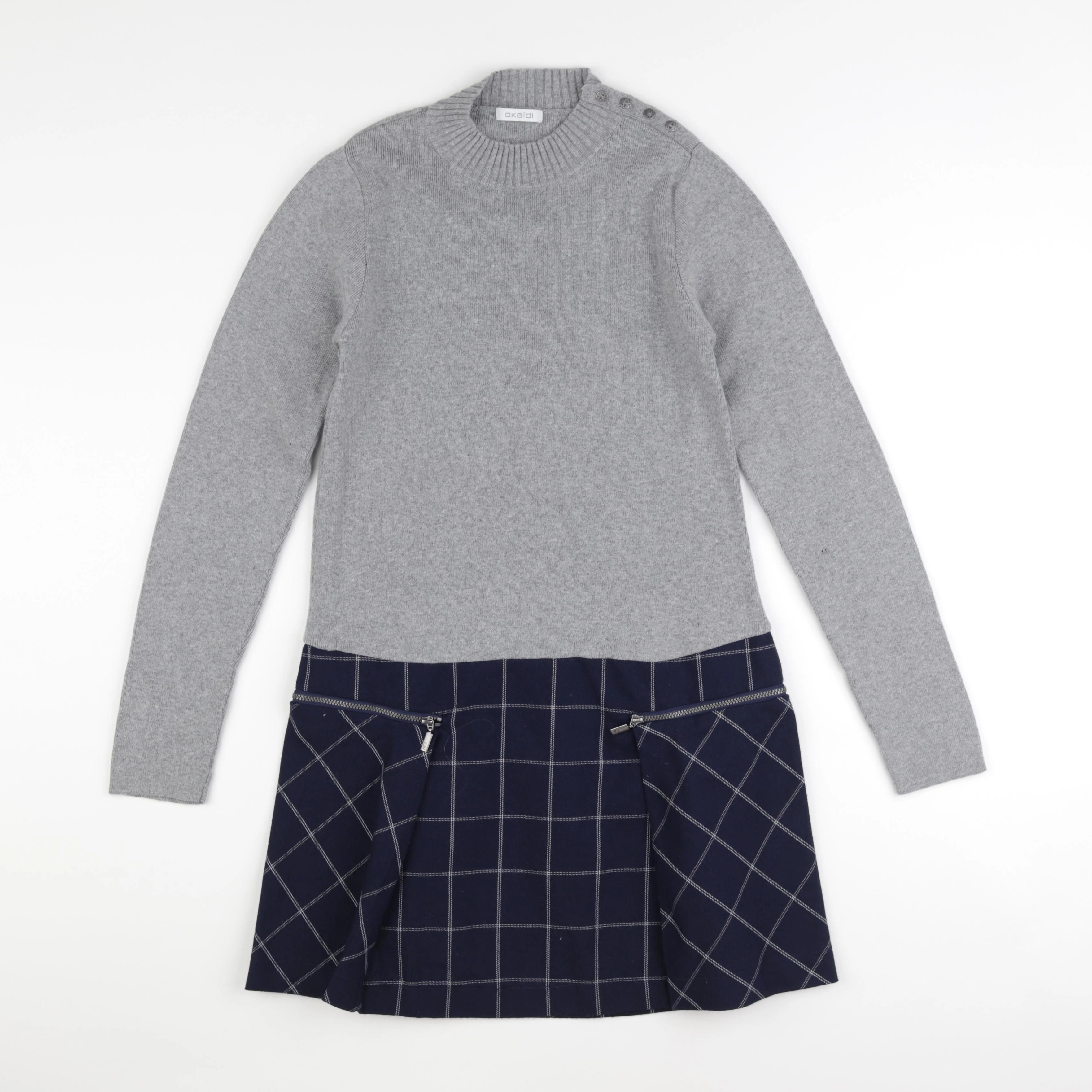 Okaidi - robe gris - 14 ans