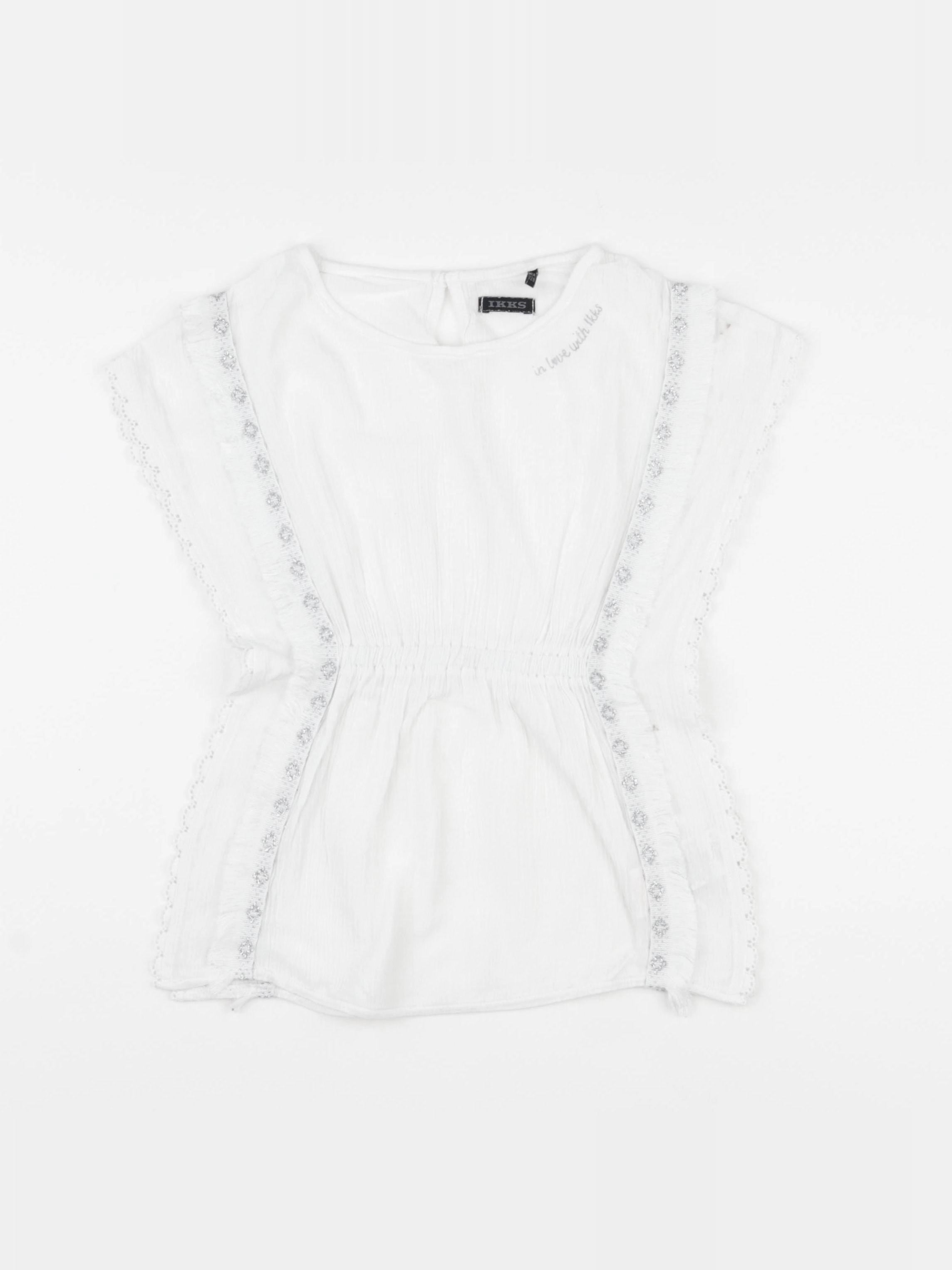 IKKS - blouse argent, blanc - 8 ans