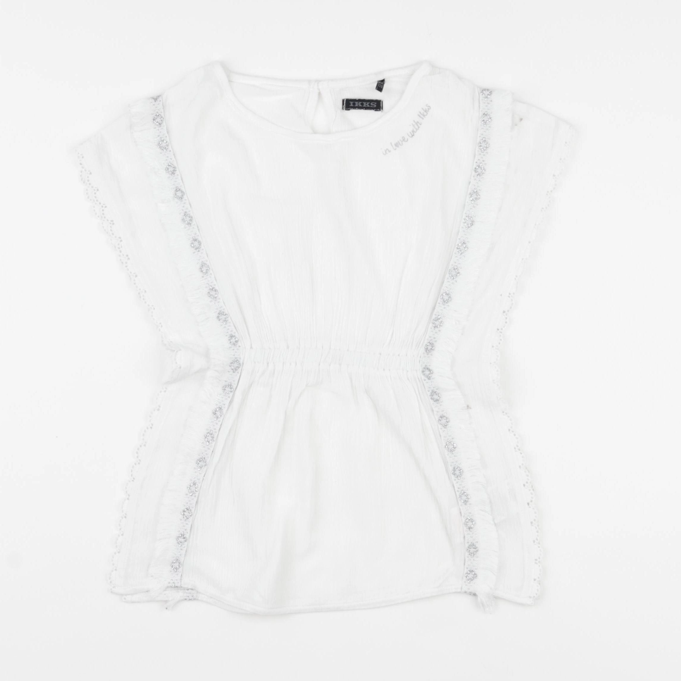 IKKS - blouse argent, blanc - 8 ans