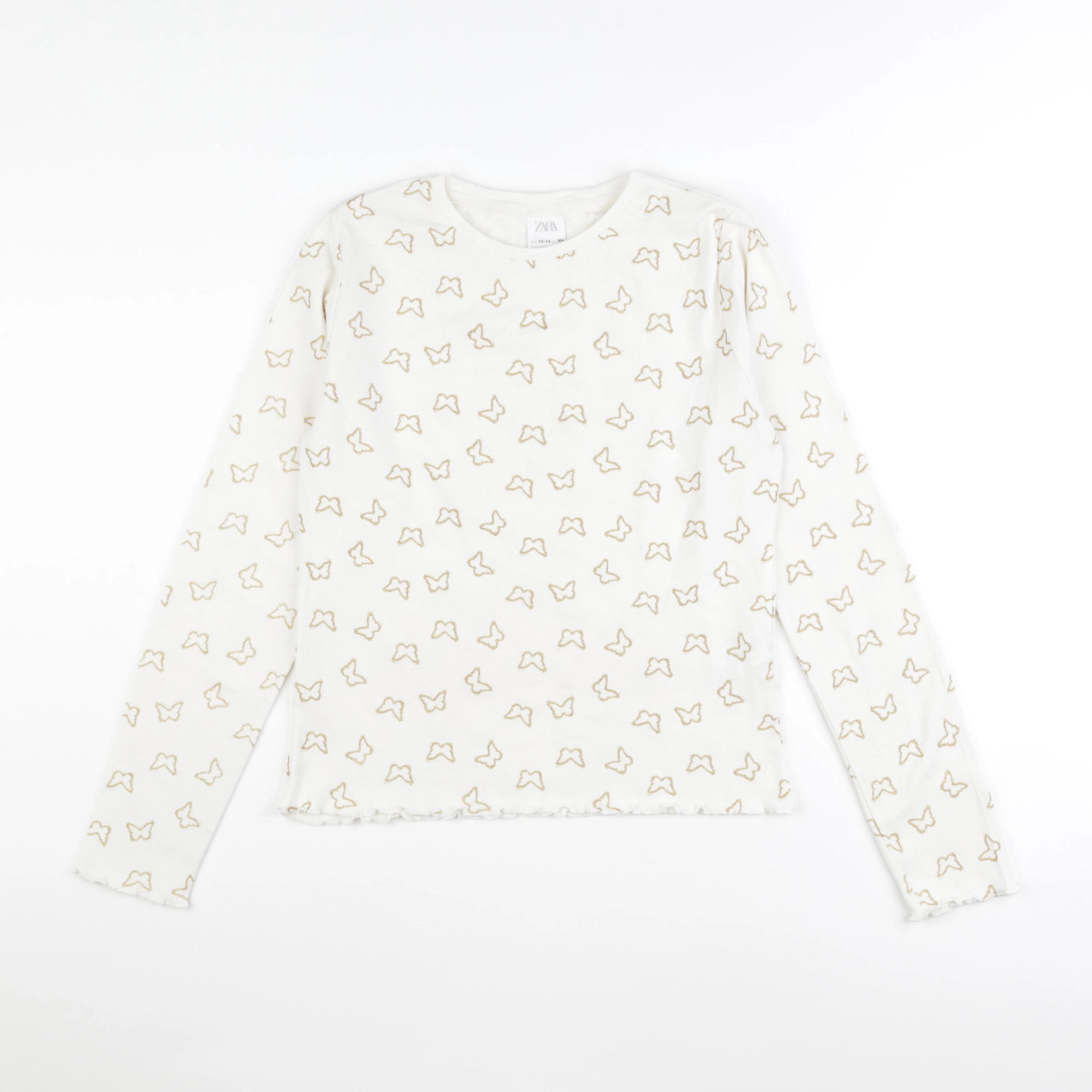 Zara - tee-shirt beige - 13/14 ans