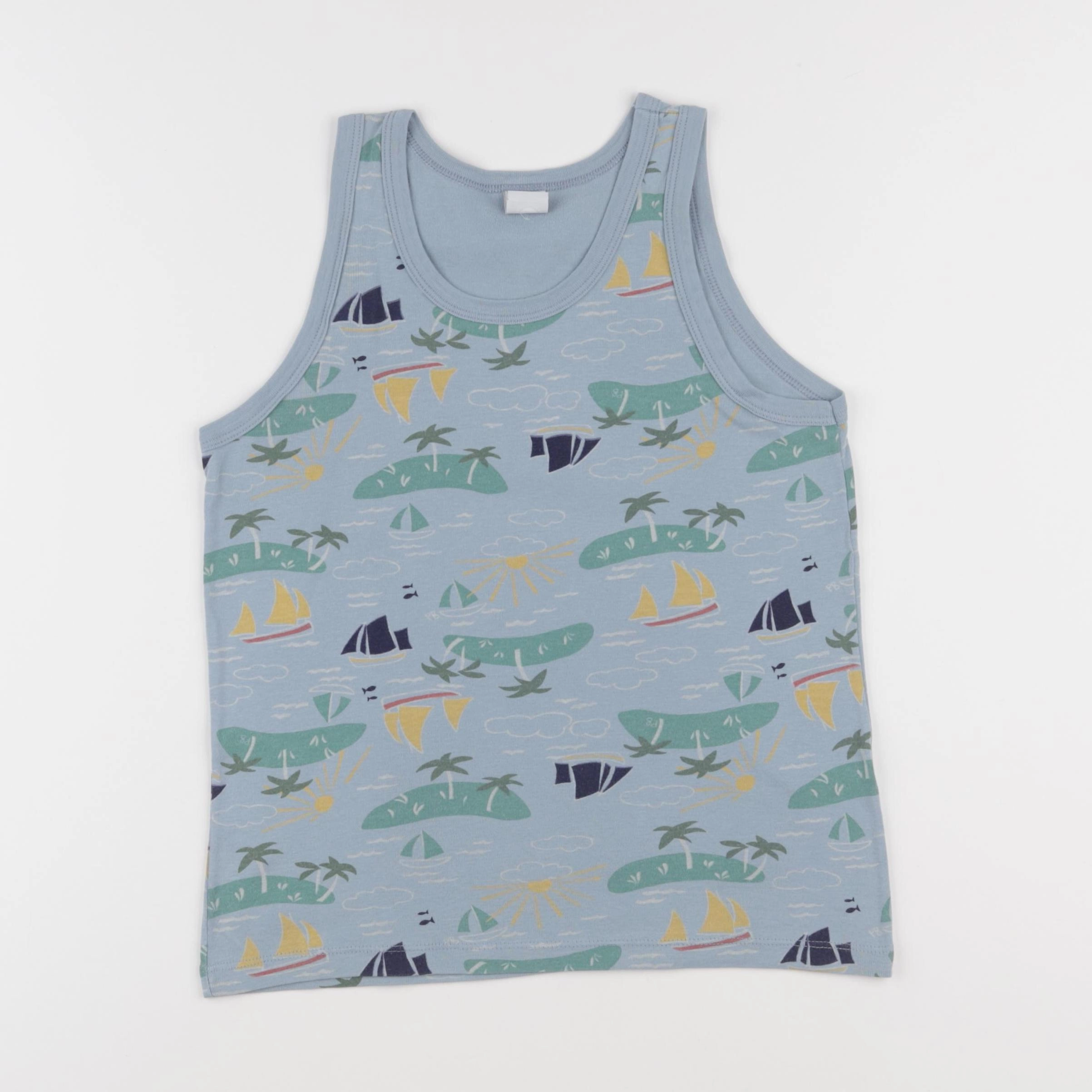 Petit Bateau - maillot de corps bleu - 12 ans