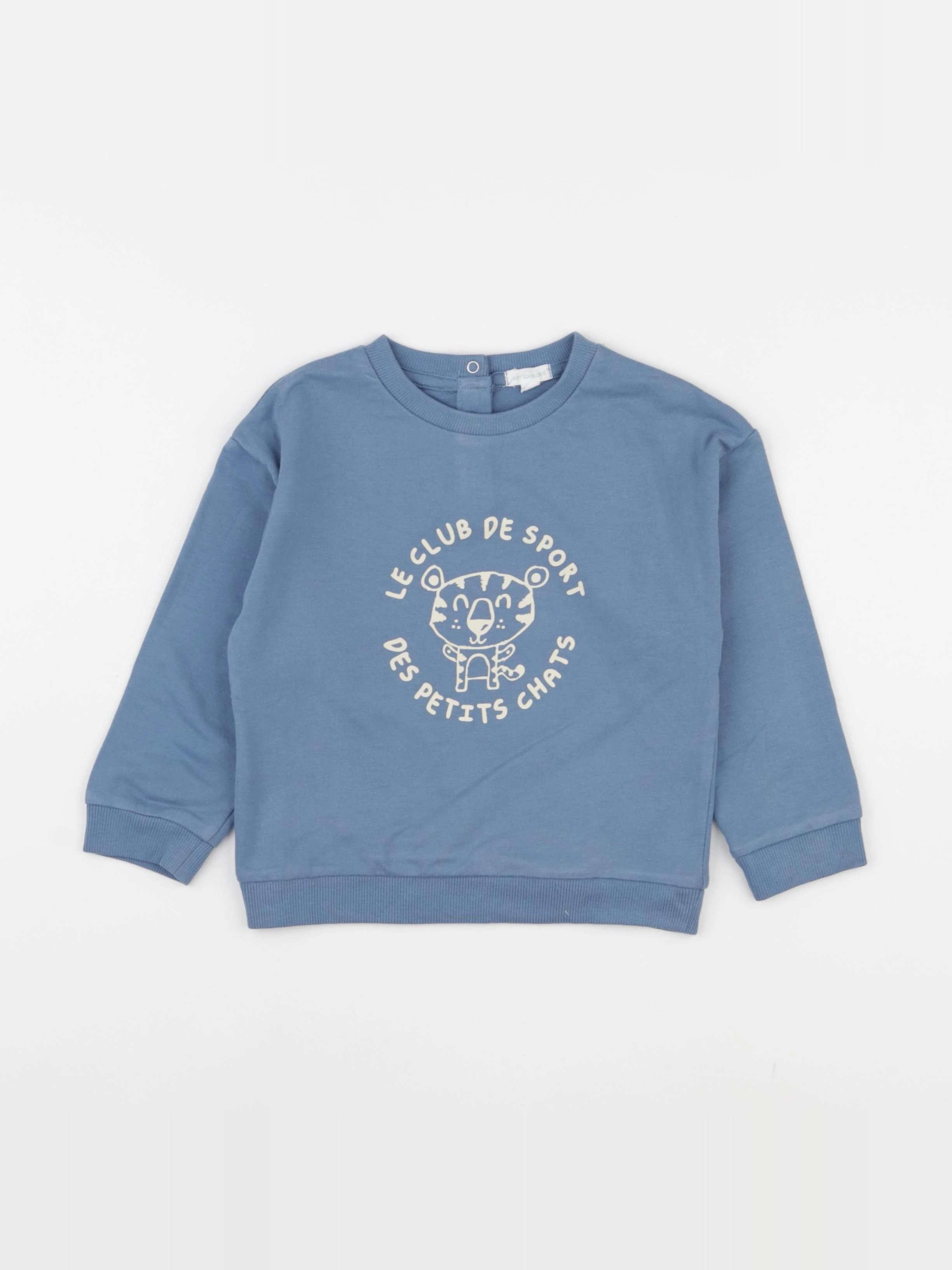 Vertbaudet - sweat bleu - 36 mois