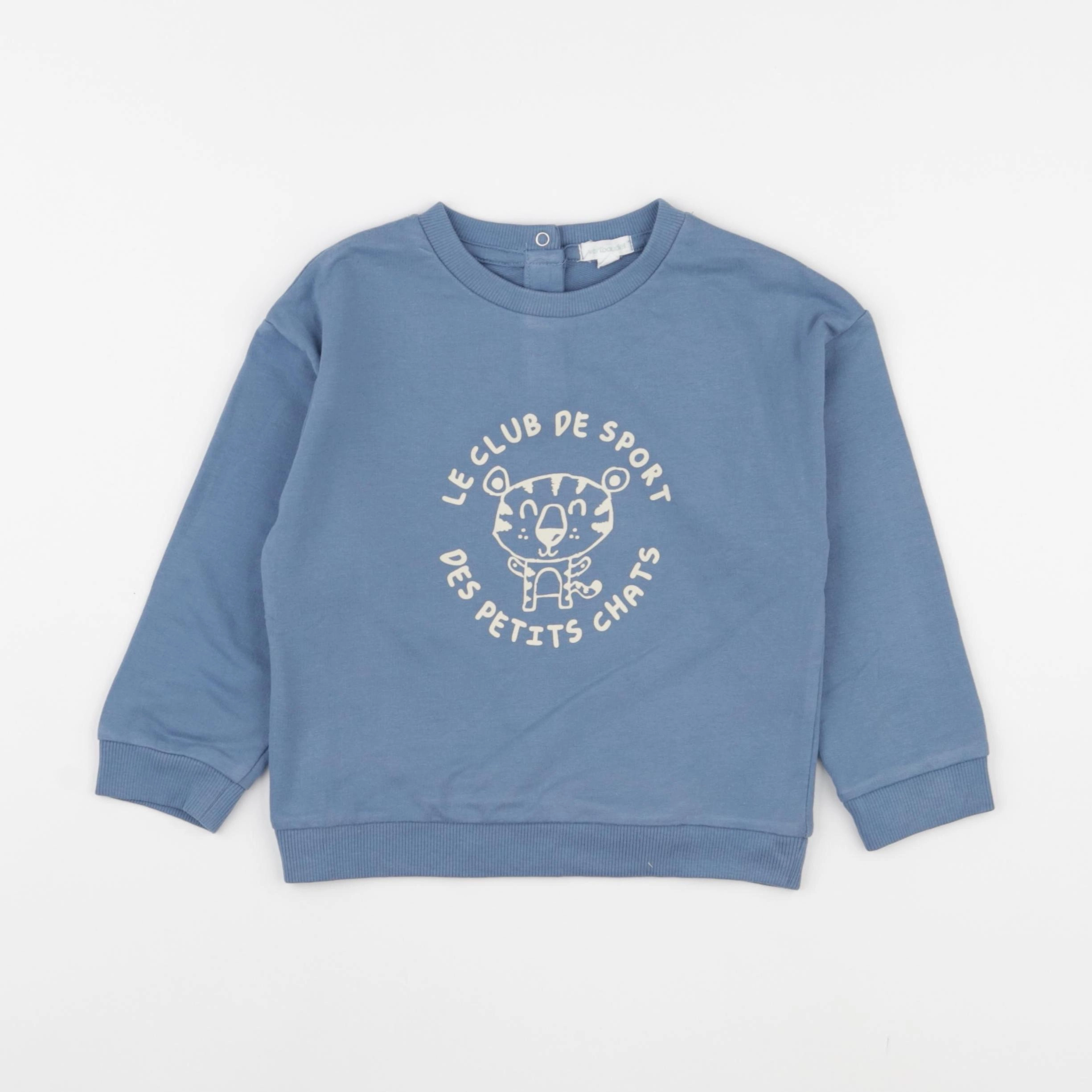 Vertbaudet - sweat bleu - 36 mois