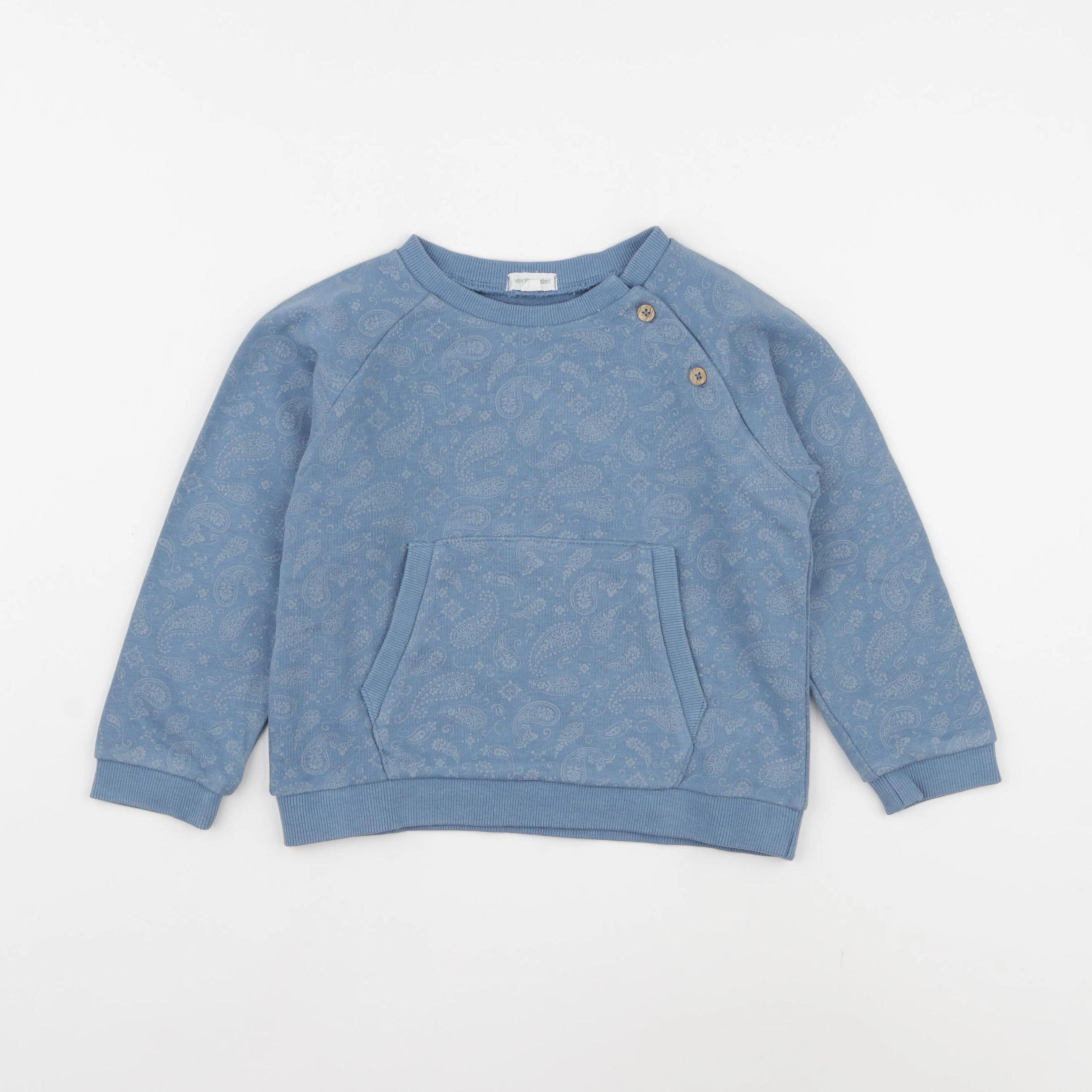 Vertbaudet - sweat bleu - 3 ans