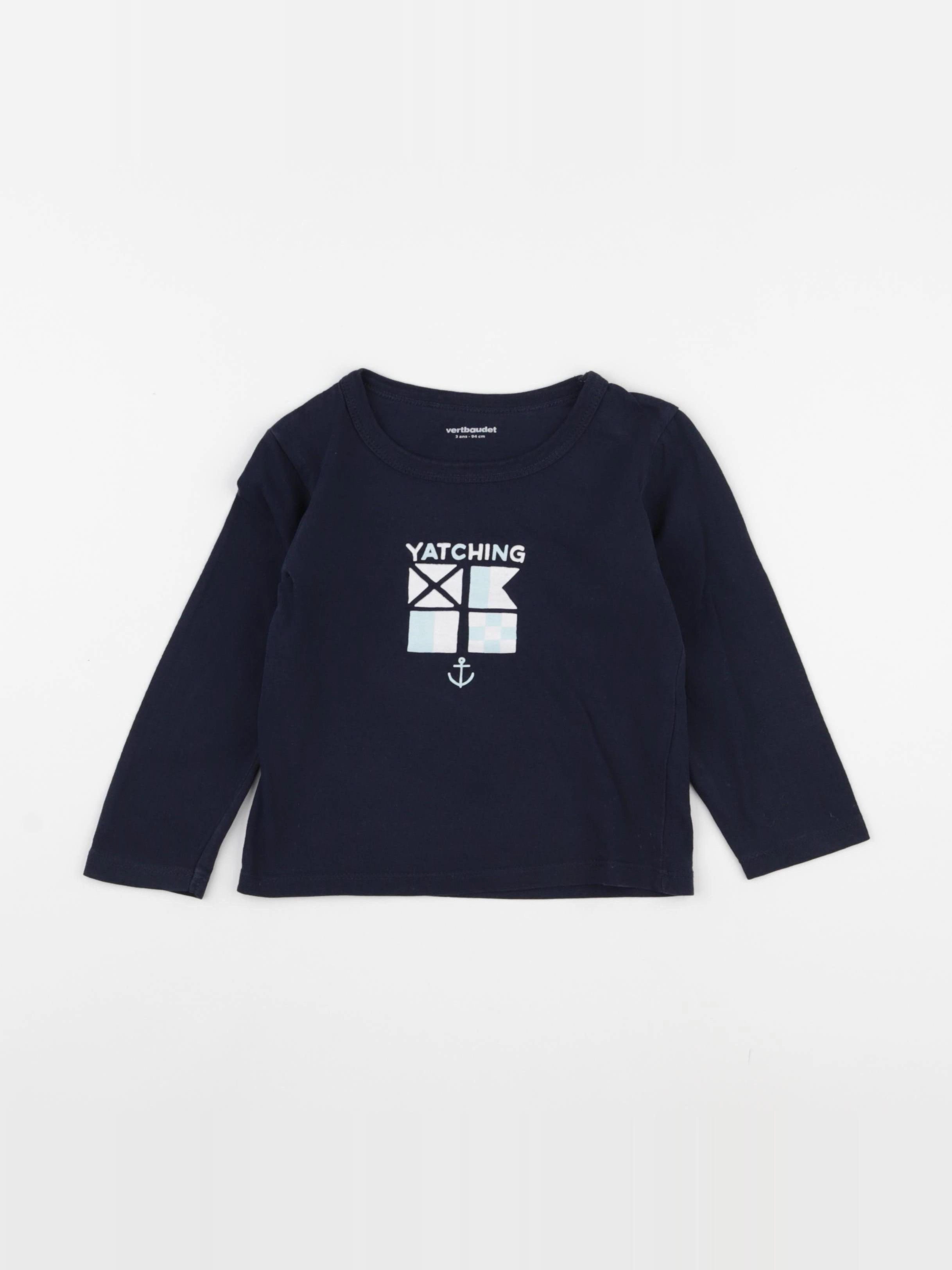 Vertbaudet - tee-shirt bleu - 3 ans
