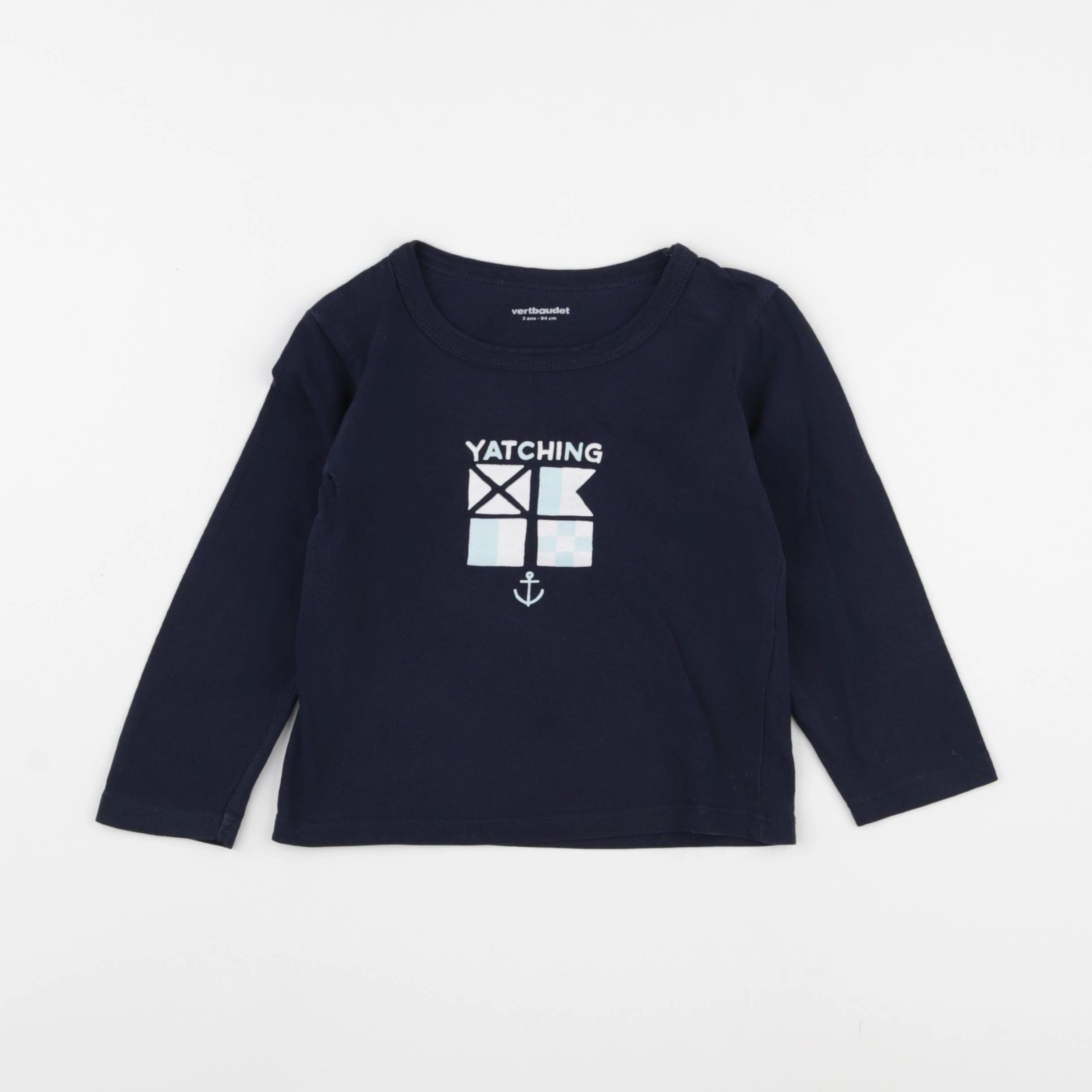 Vertbaudet - tee-shirt bleu - 3 ans