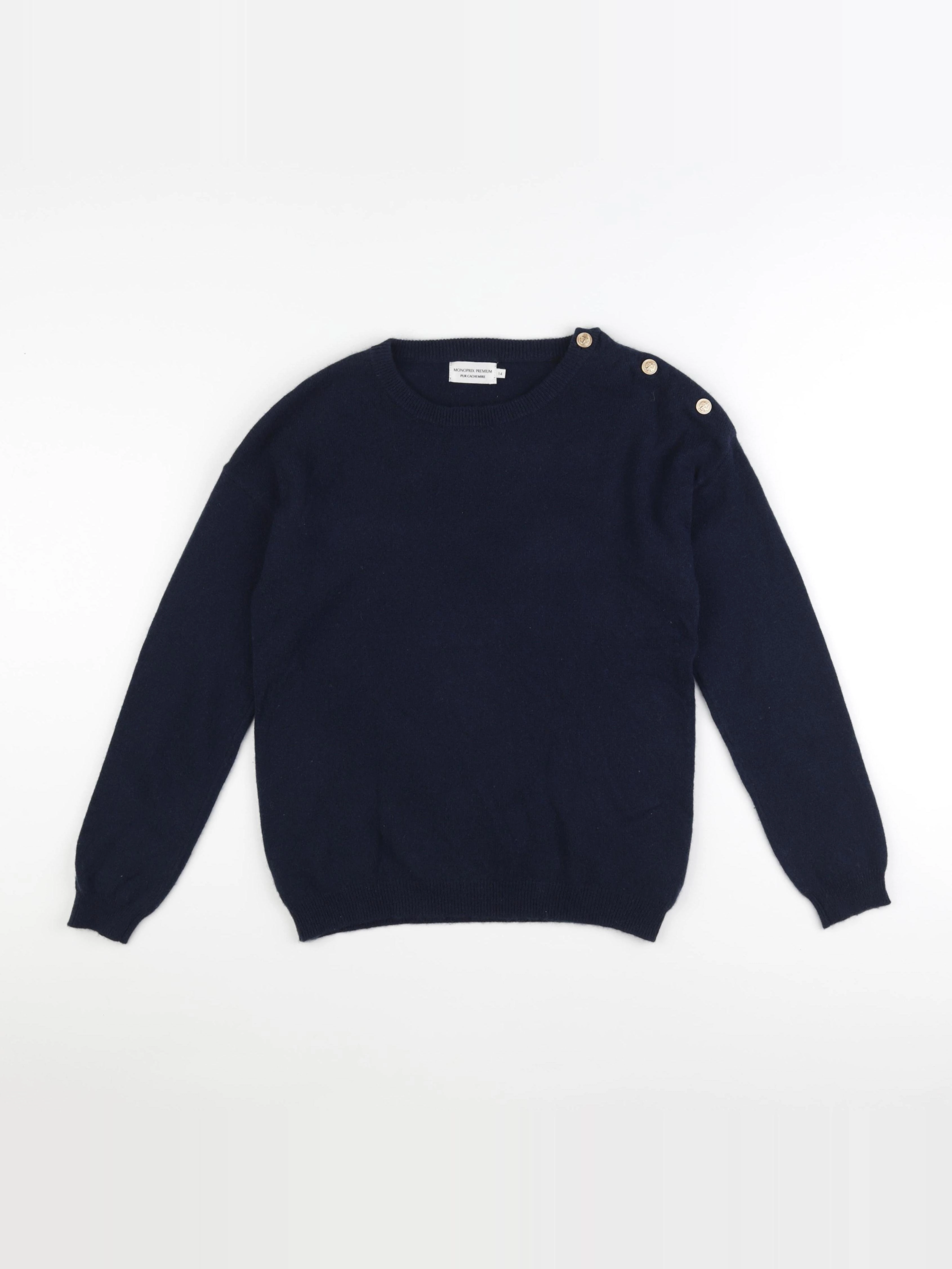 Monoprix - pull bleu - 14 ans