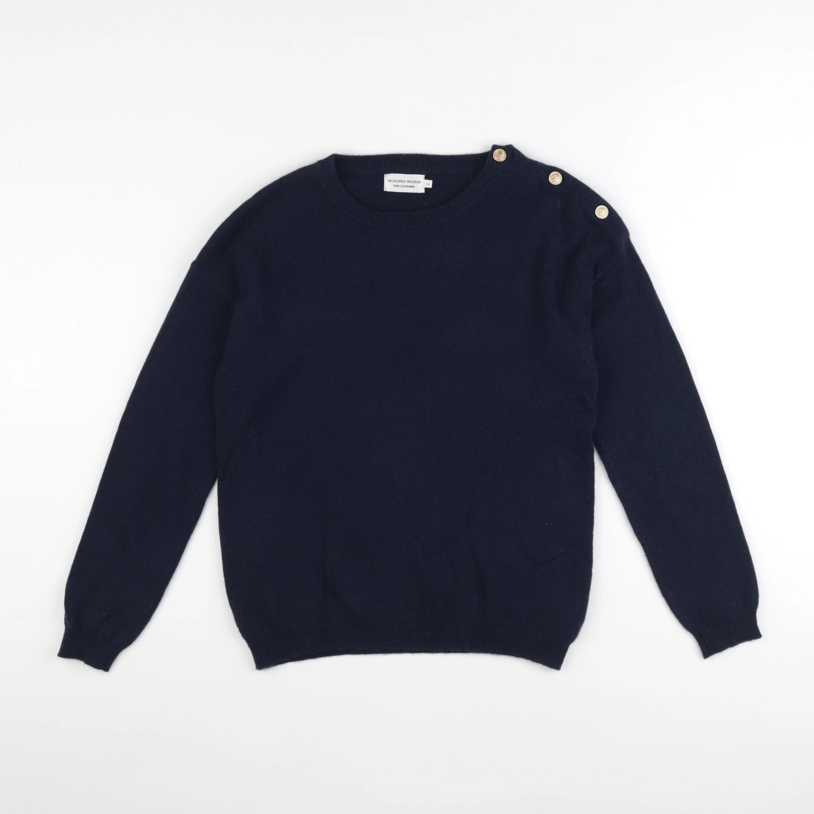 Monoprix - pull bleu - 14 ans