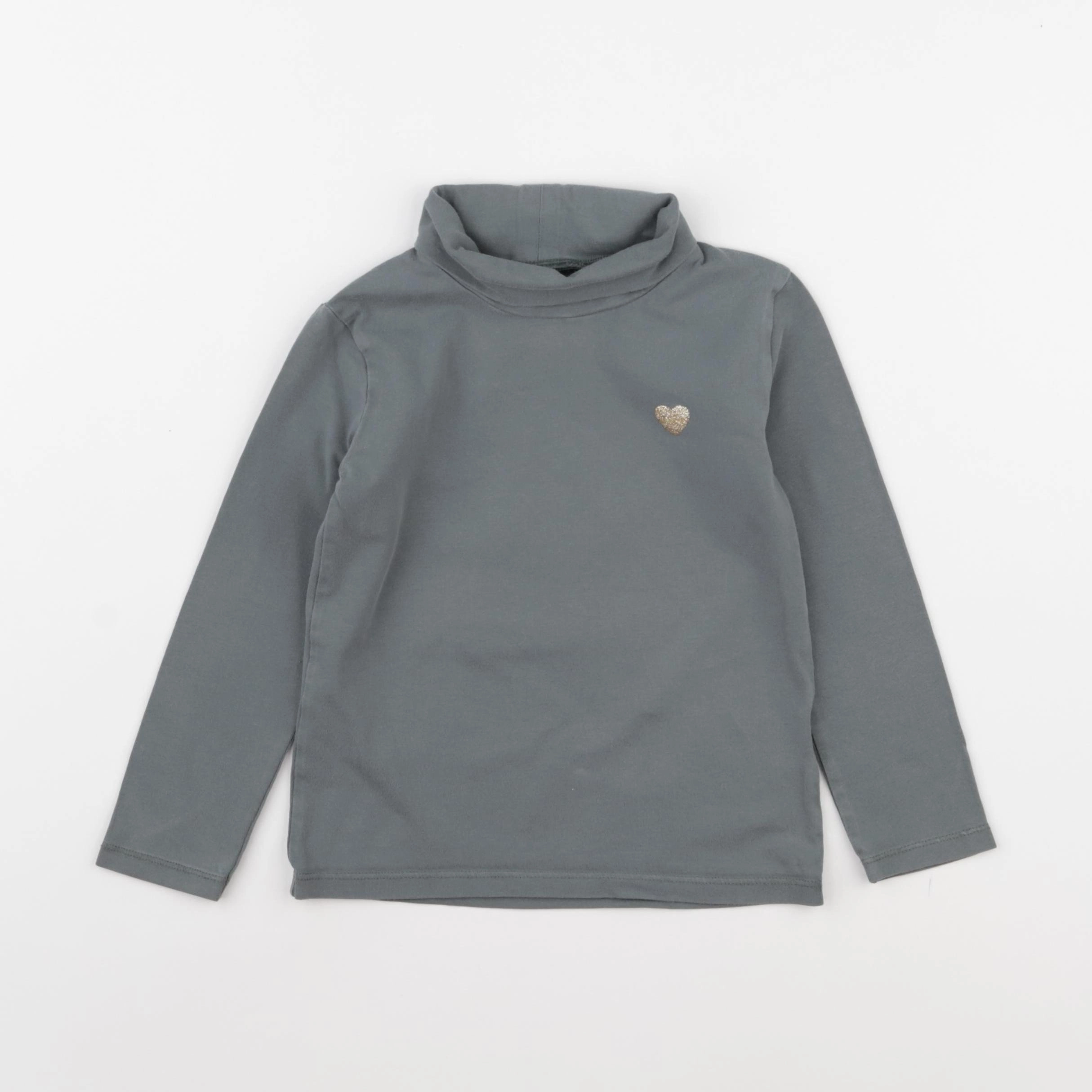 Vertbaudet - sous-pull or, gris - 4 ans