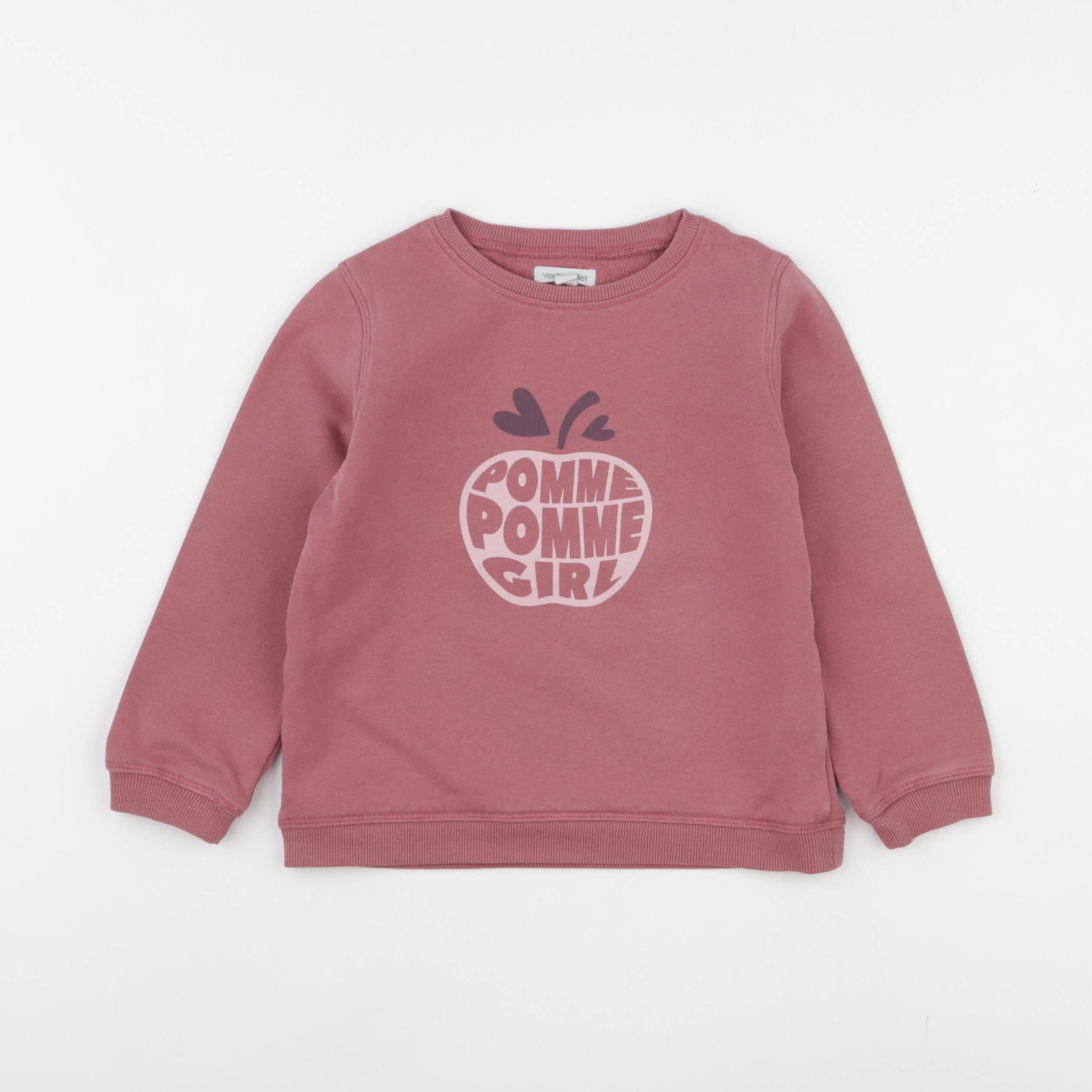 Vertbaudet - sweat rose - 4 ans