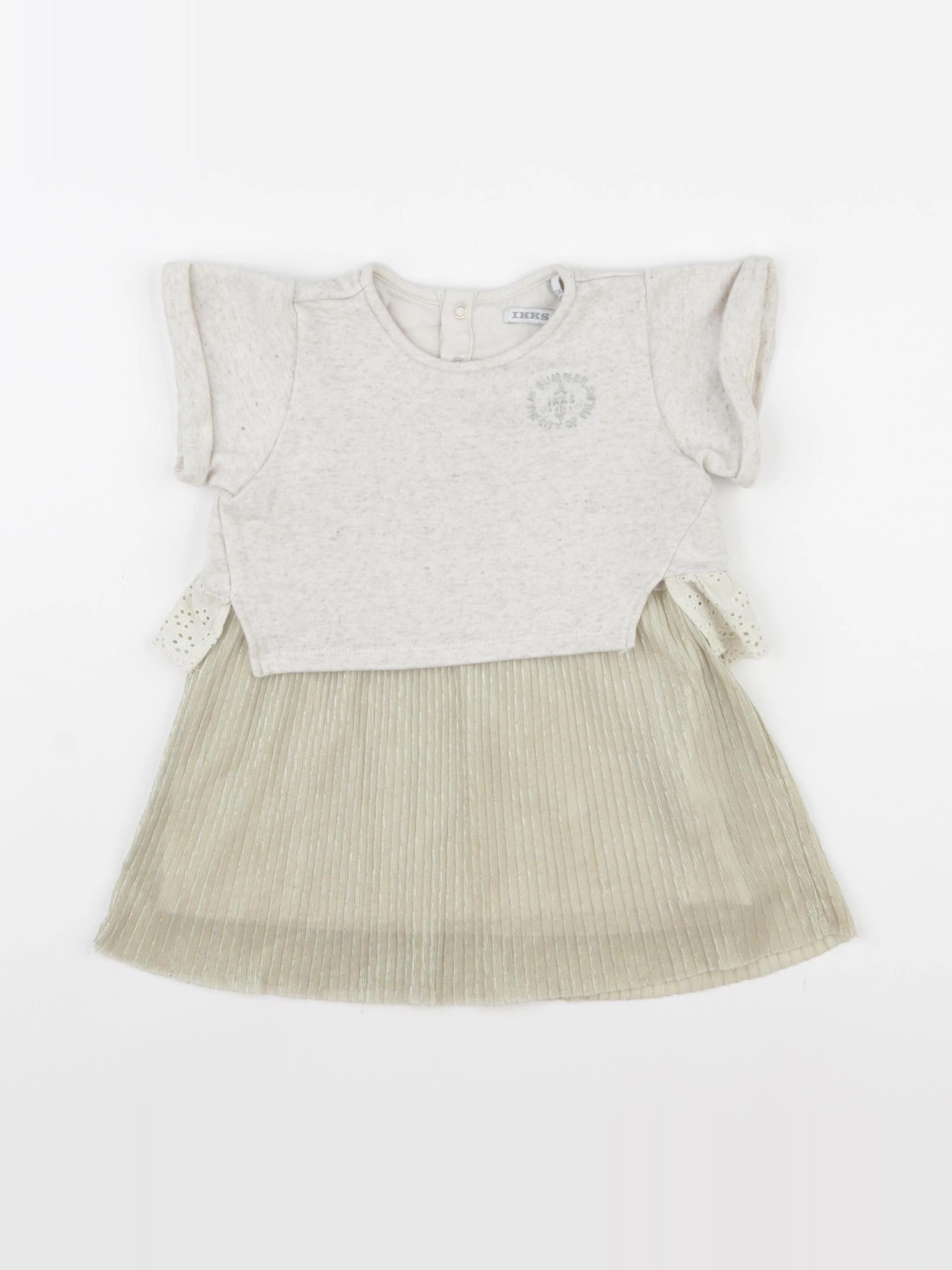 IKKS - robe or, beige - 2 ans