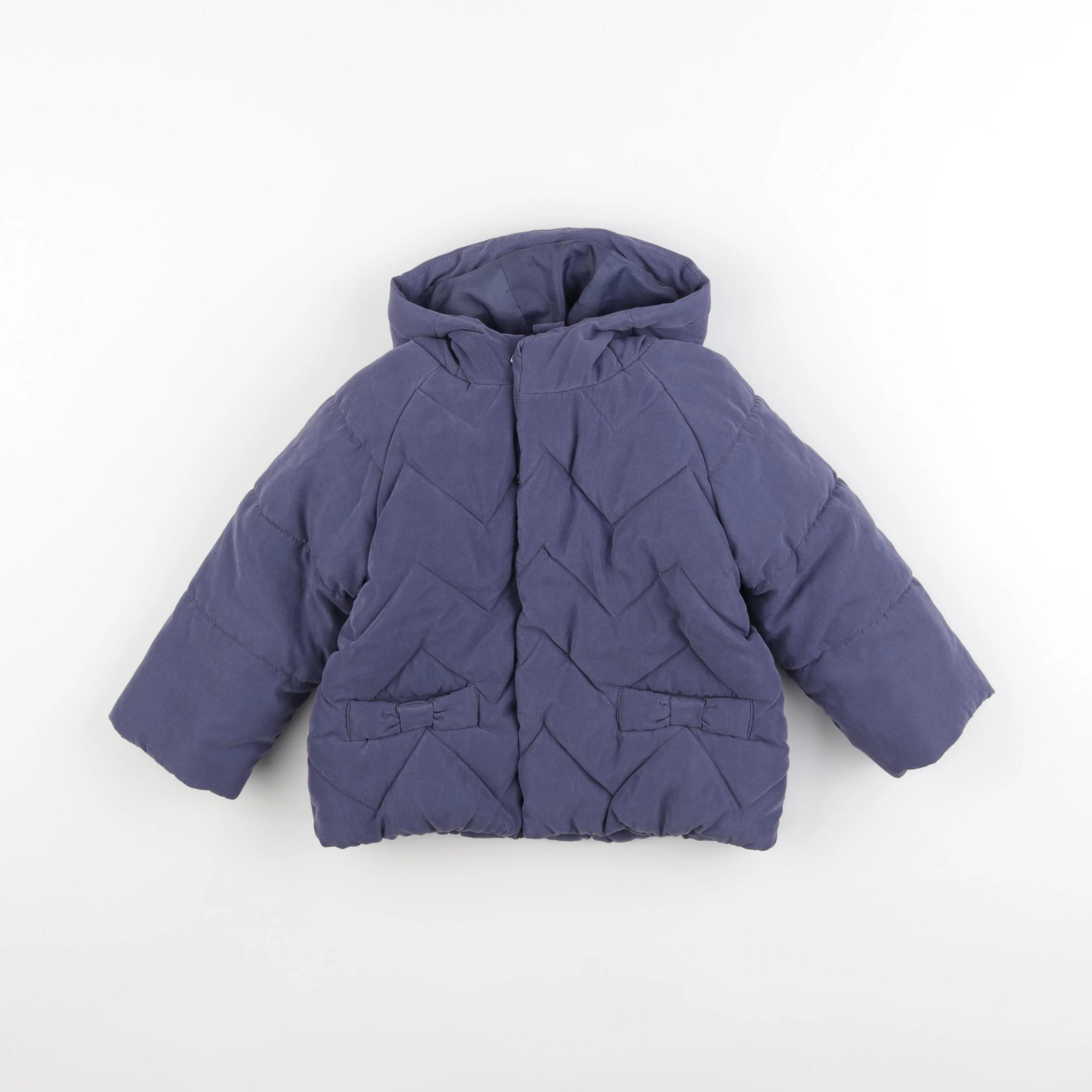 Vertbaudet - manteau doublure amovible bleu - 24 mois