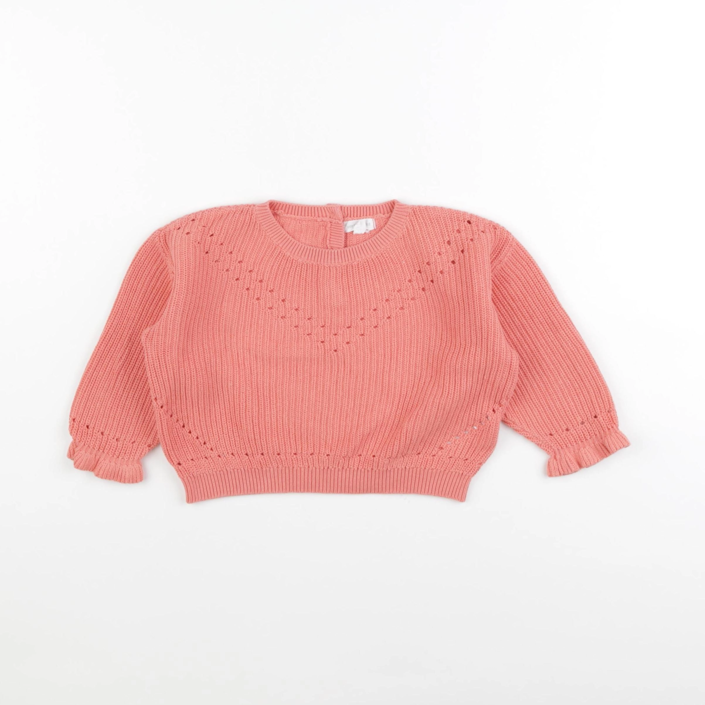 Vertbaudet - pull orange - 18 mois