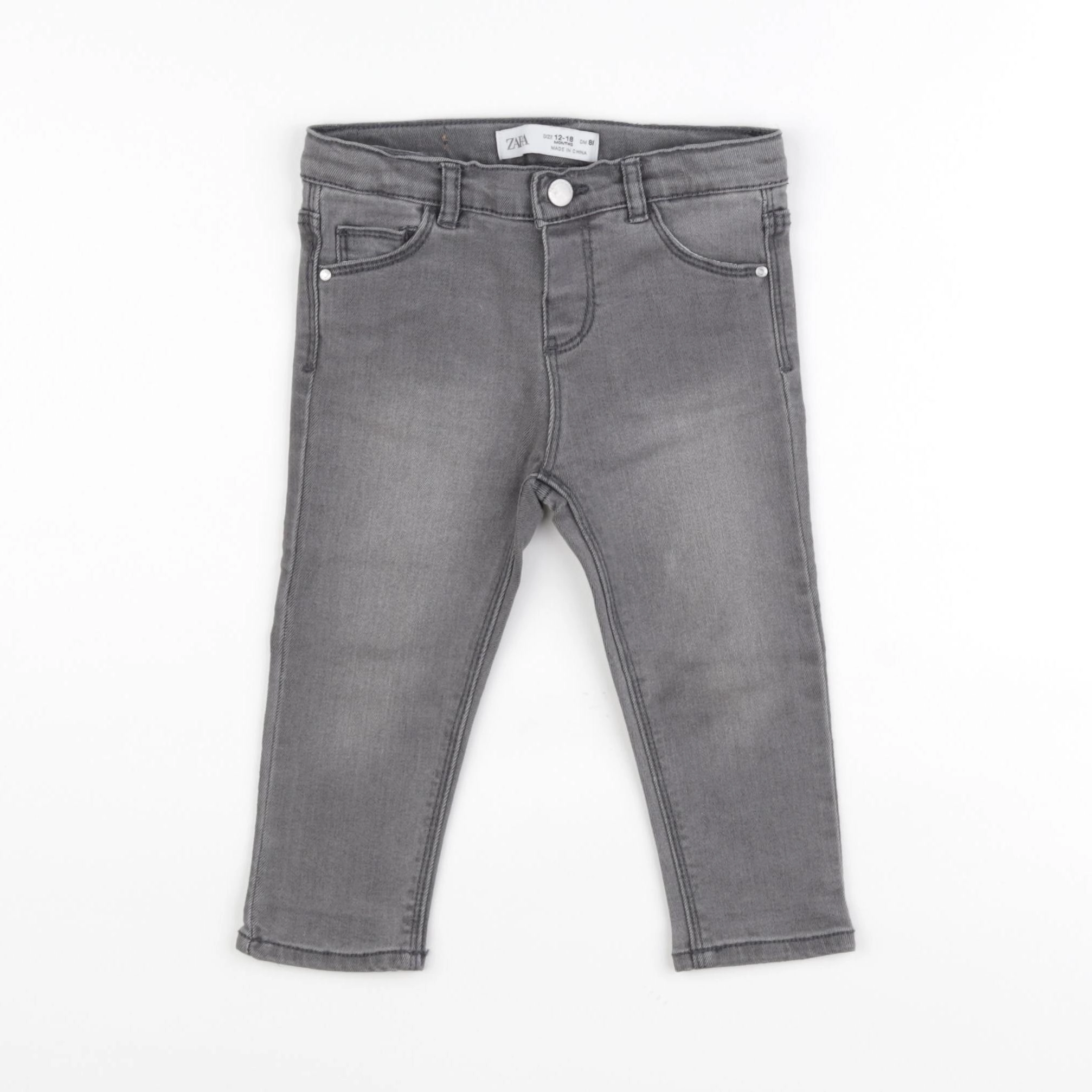 Zara - jean gris - 12/18 mois
