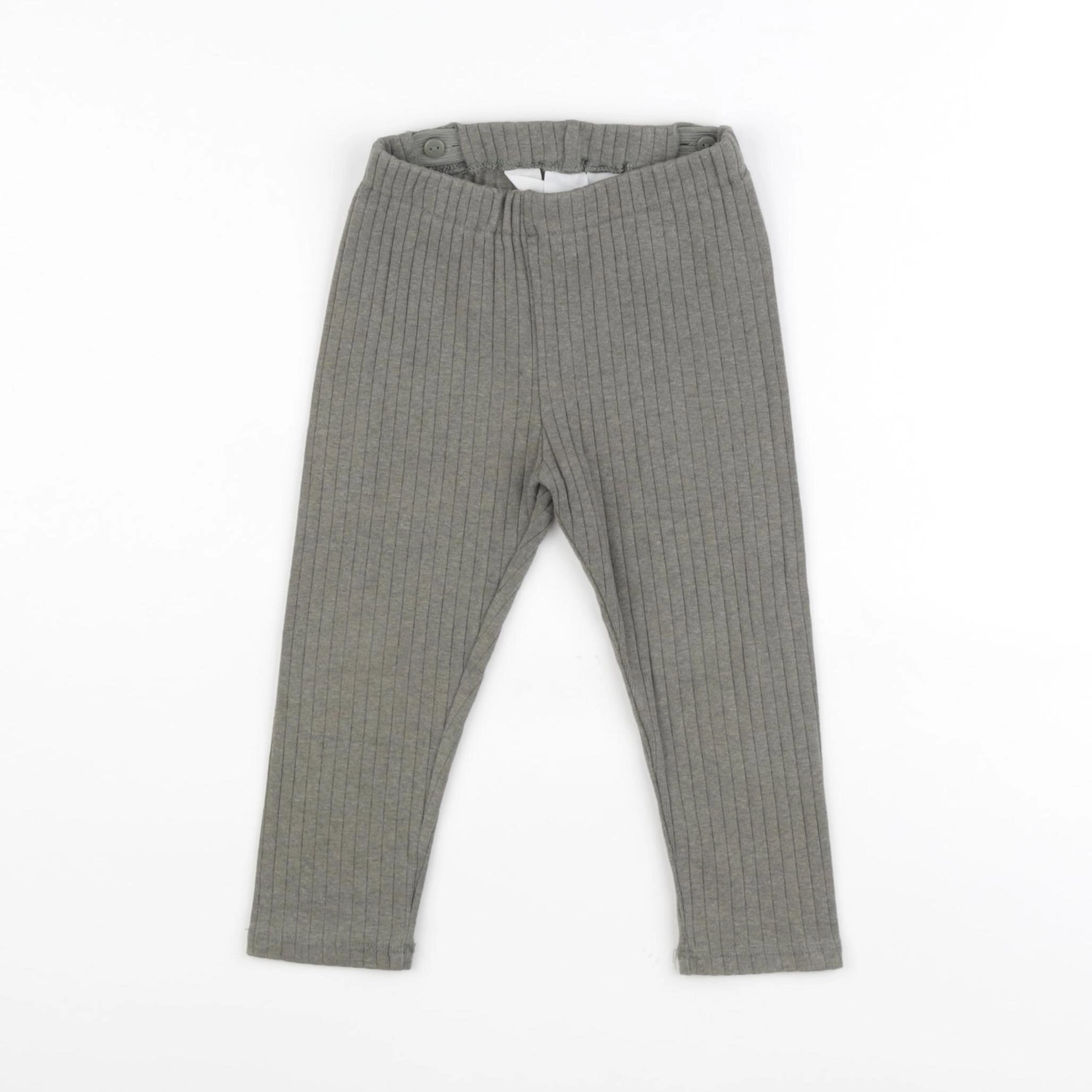 H&M - legging vert - 12/18 mois