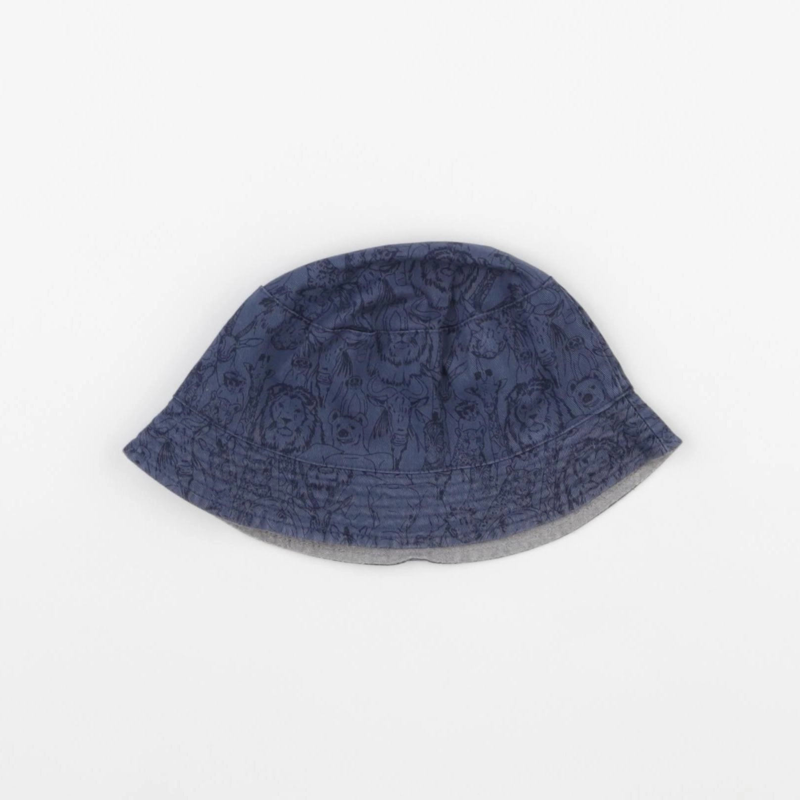 Vertbaudet - chapeau réversible bleu - 2/3 ans