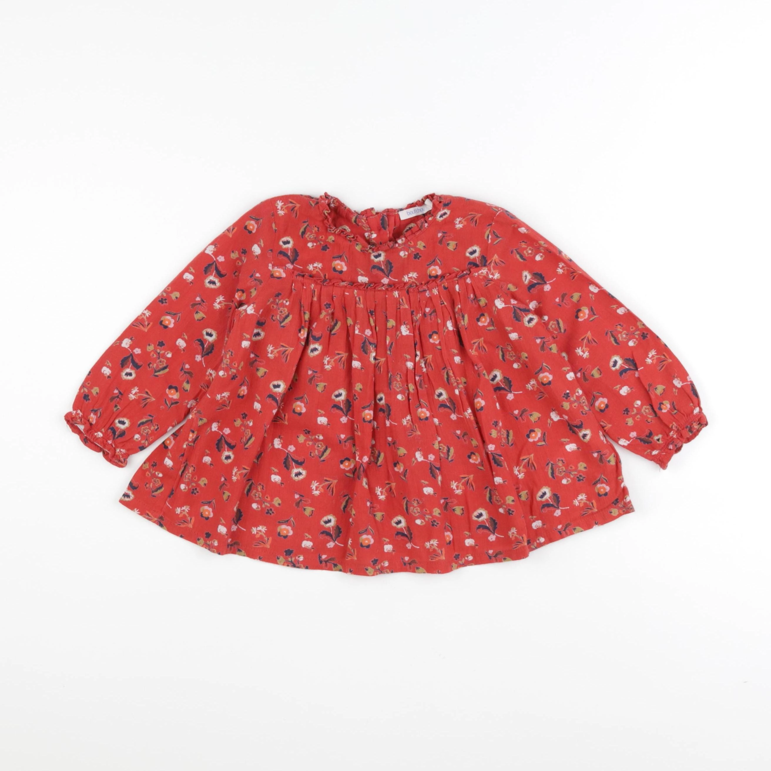 Boutchou - blouse rouge - 18 mois