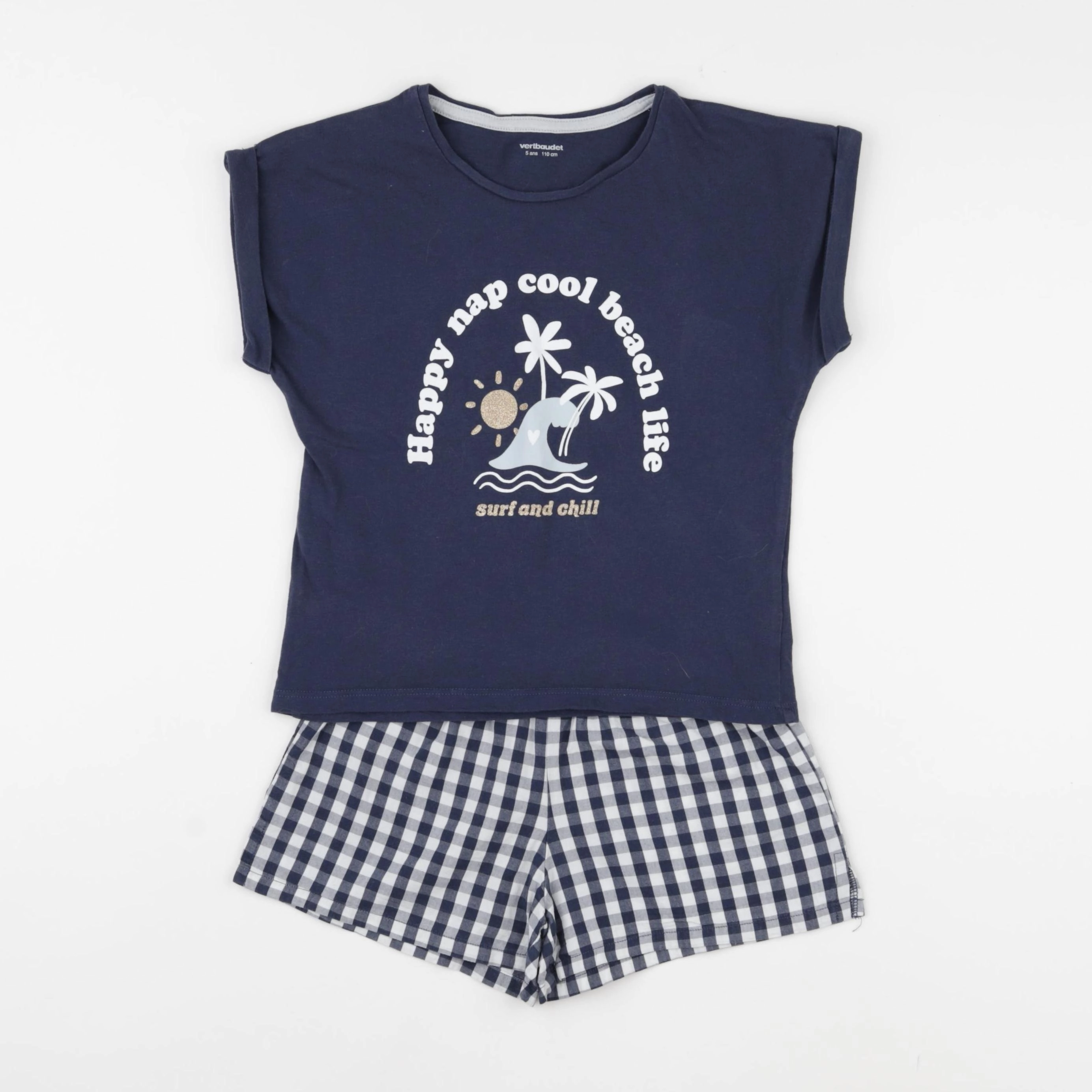 Vertbaudet - pyjama coton bleu - 5 ans