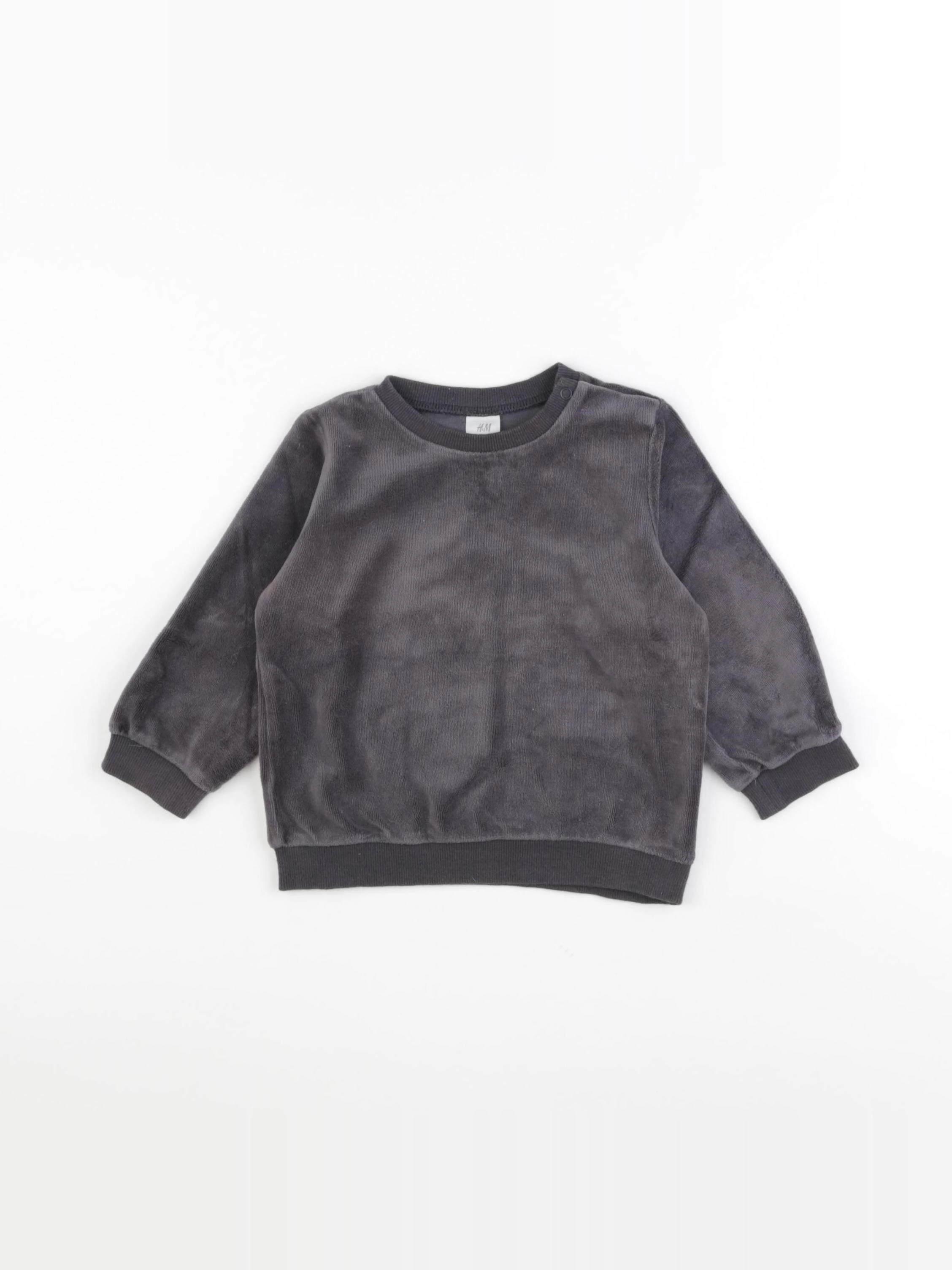 H&M - sweat gris - 9/12 mois