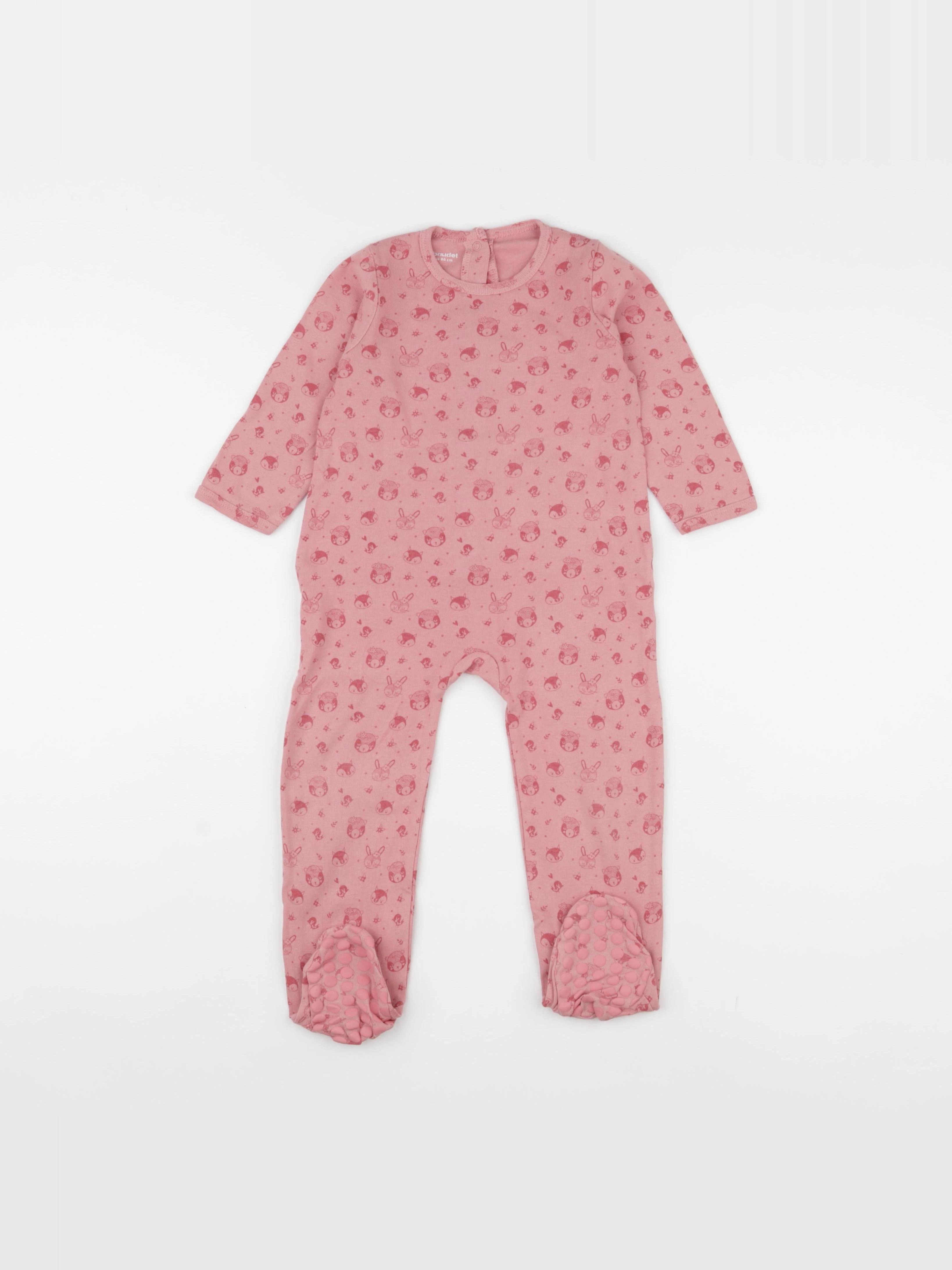 Vertbaudet - pyjama coton rose - 24 mois