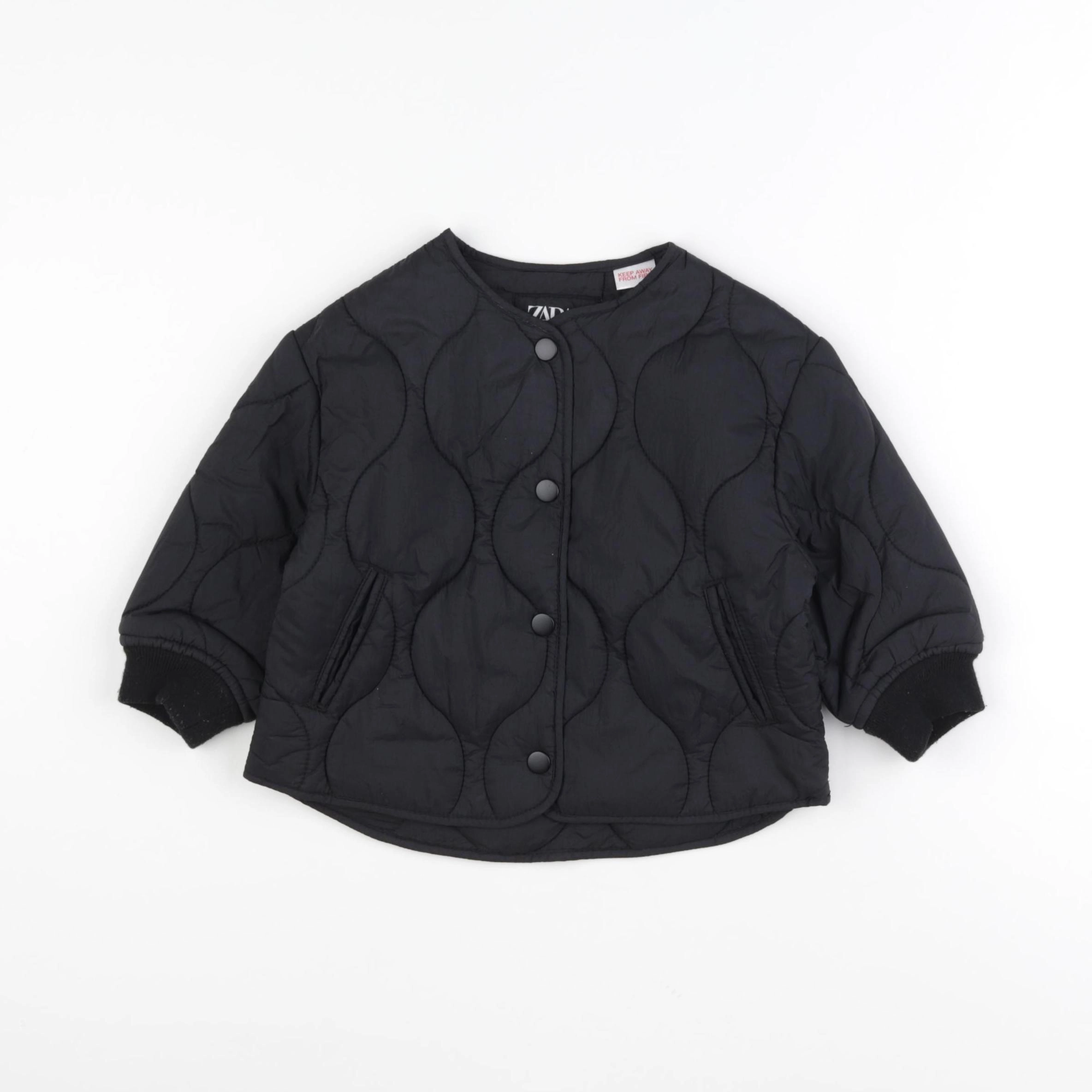 Zara - doudoune noir - 9/12 mois