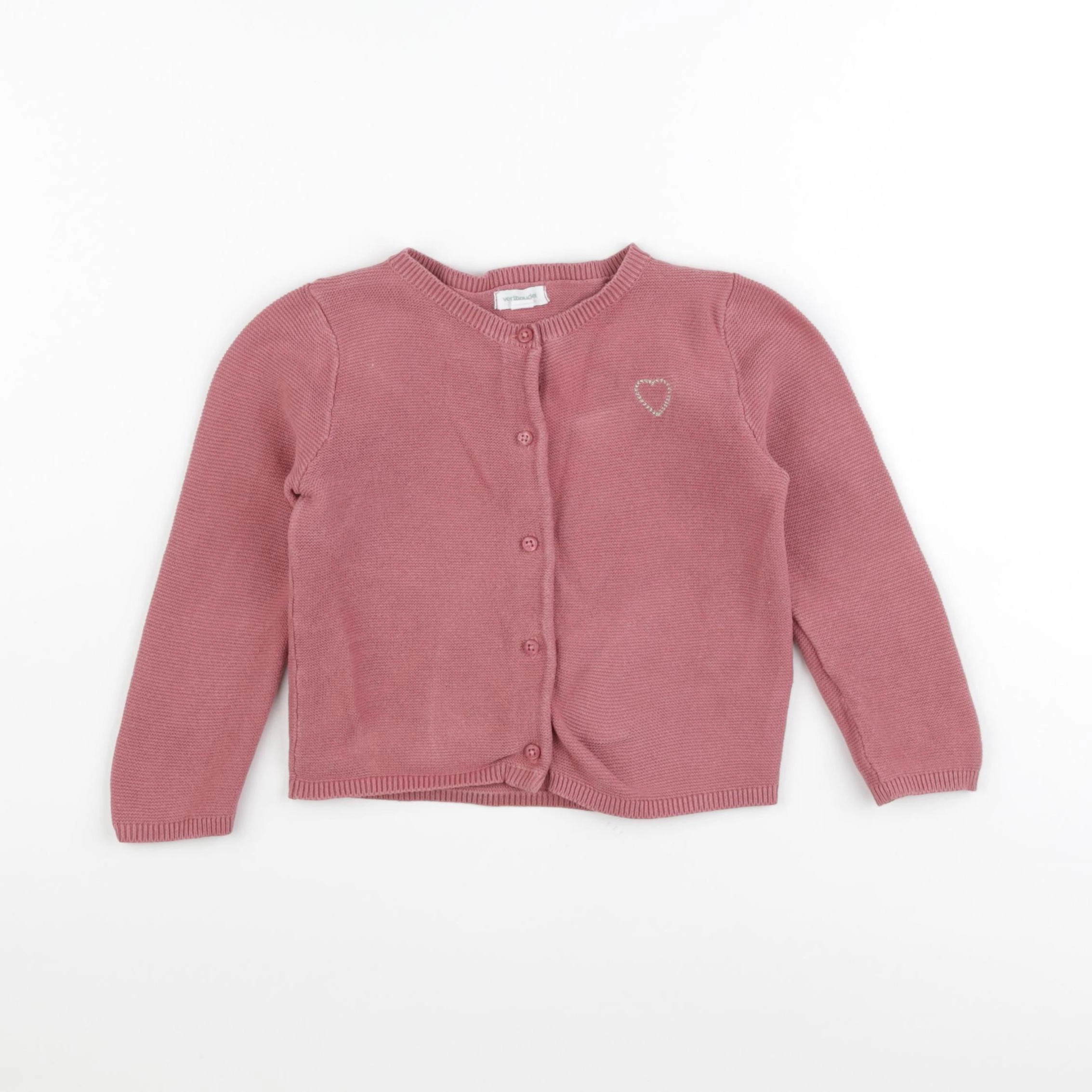 Vertbaudet - gilet rose - 18 mois