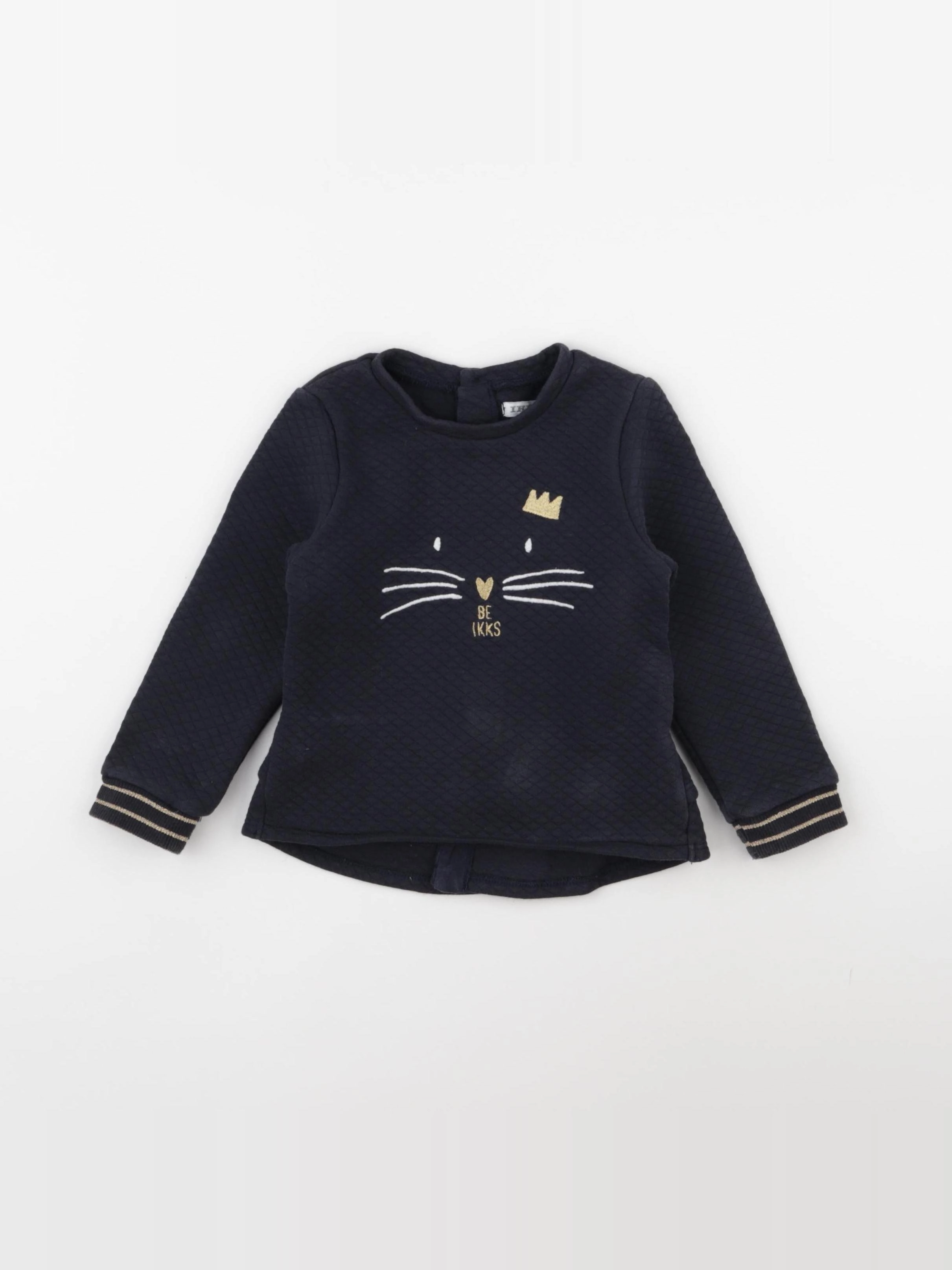 IKKS - sweat bleu - 2 ans
