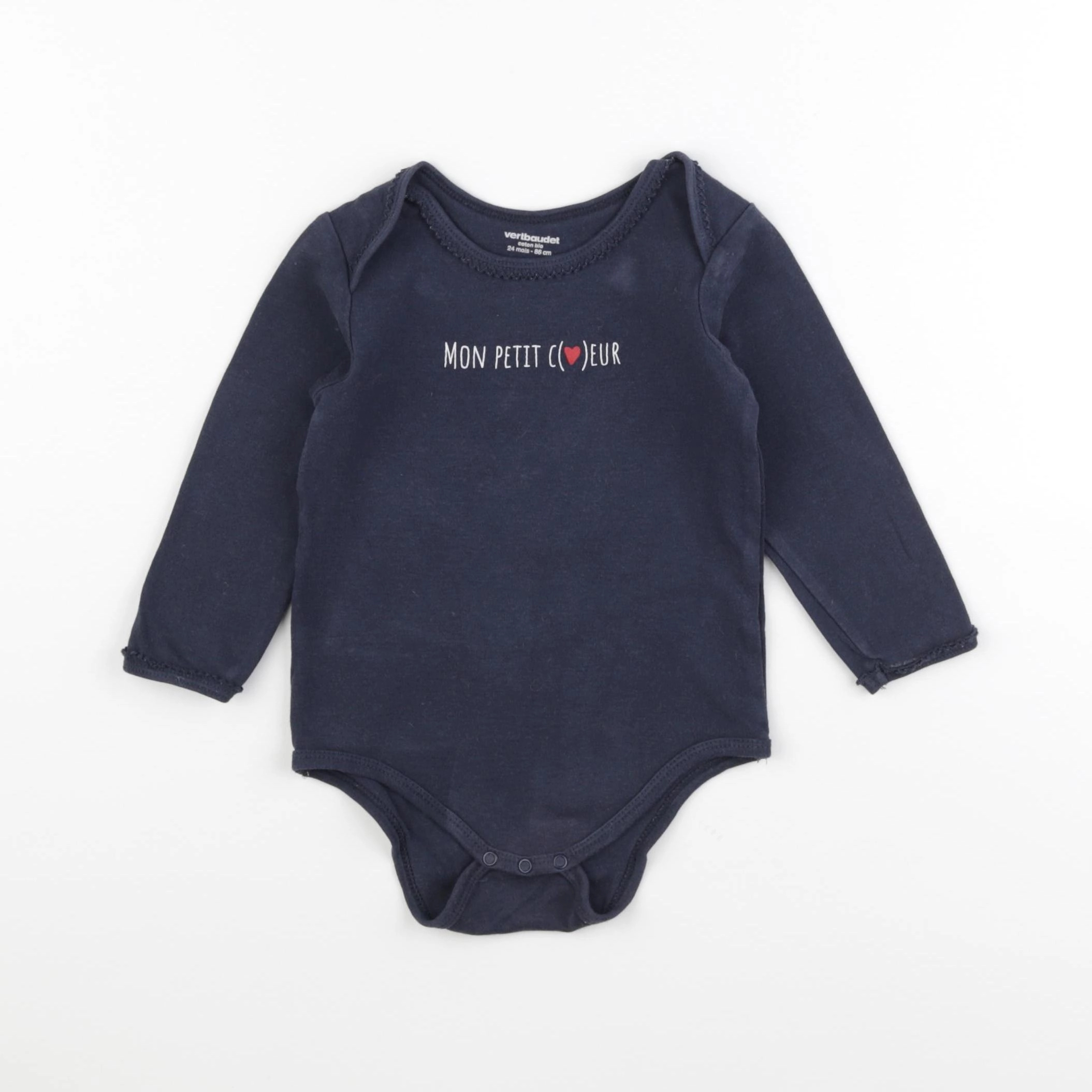 Vertbaudet - body bleu - 24 mois