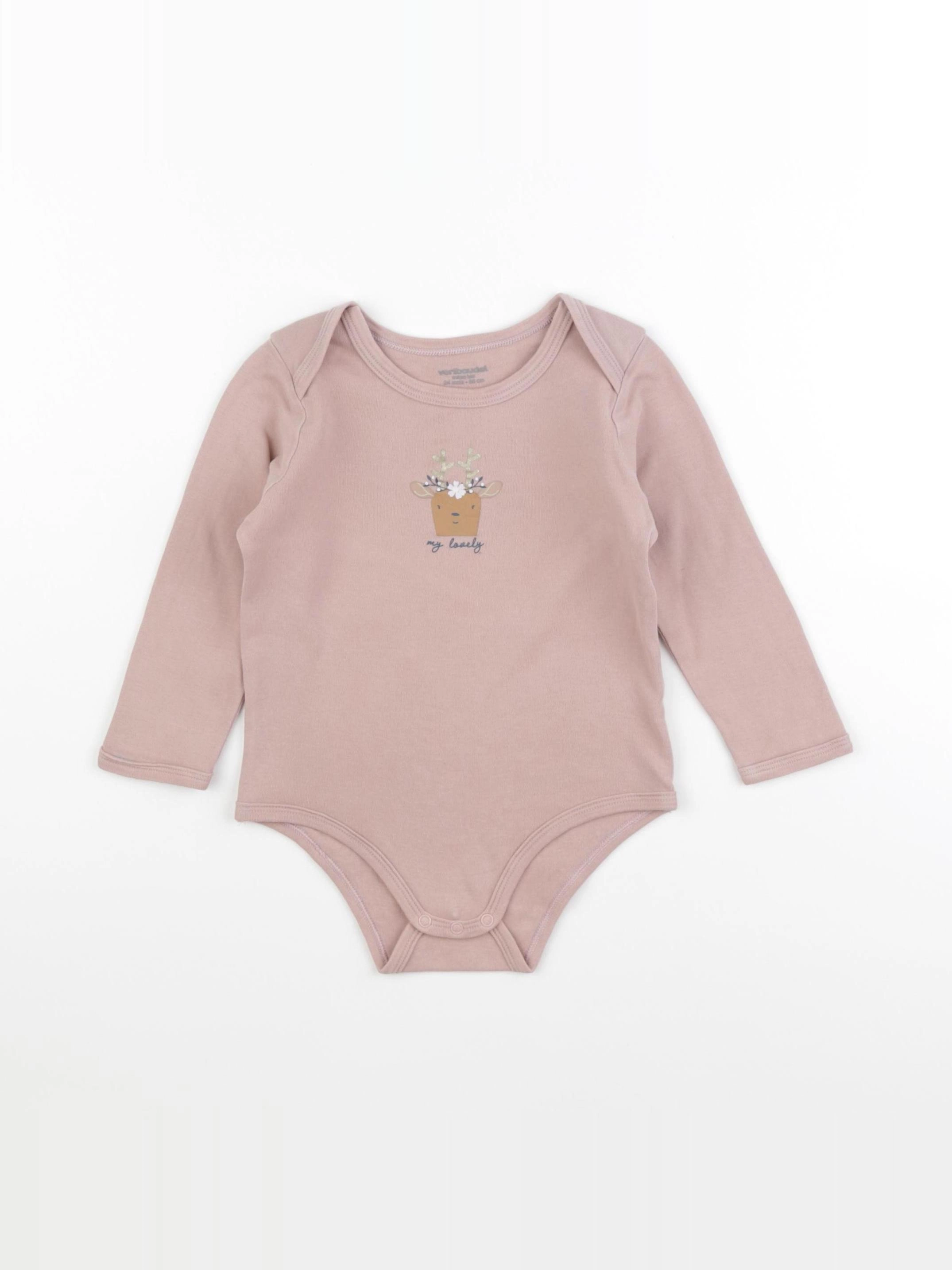 Vertbaudet - body rose - 24 mois