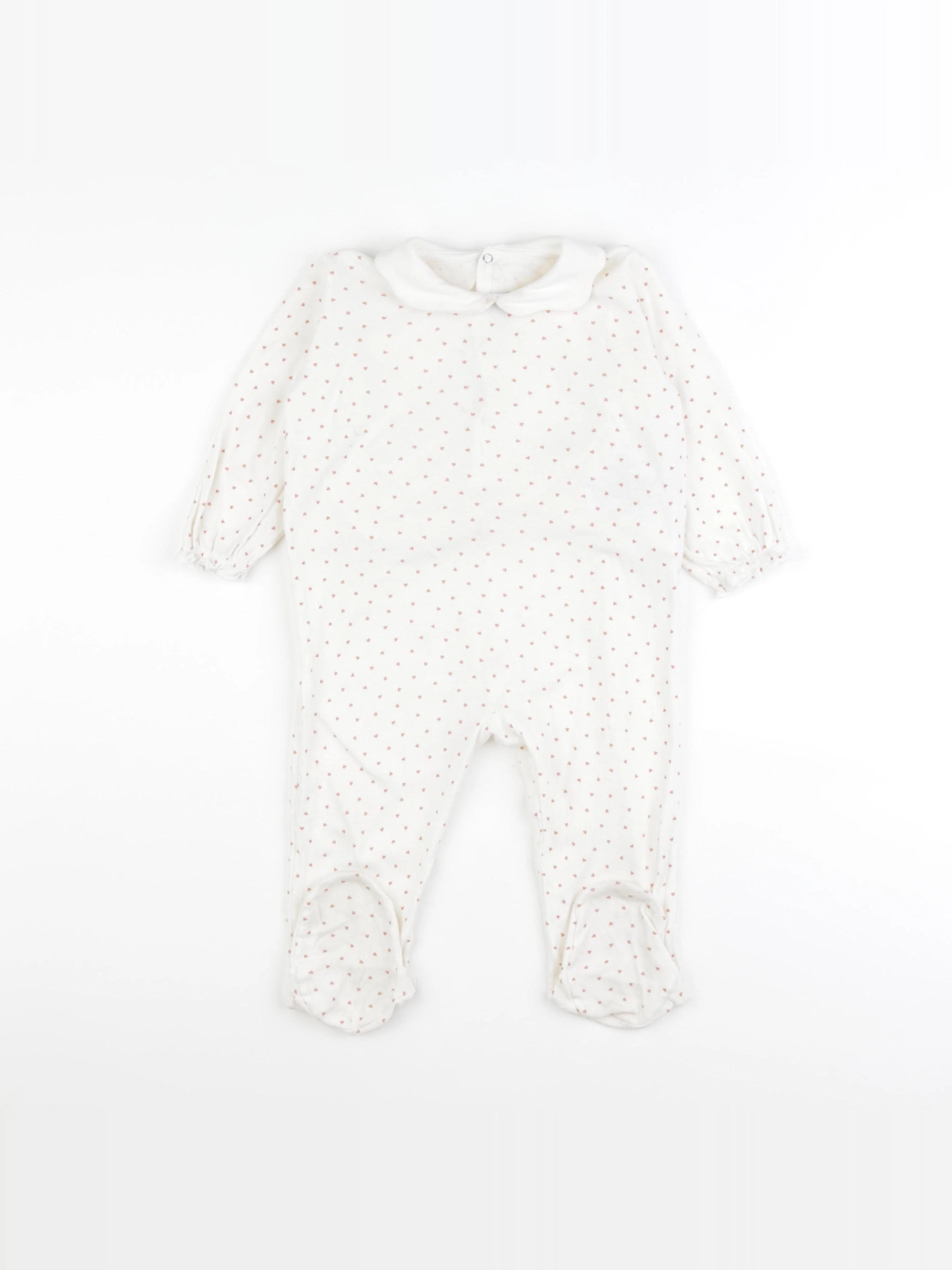 Petit Bateau - pyjama coton blanc - 18 mois