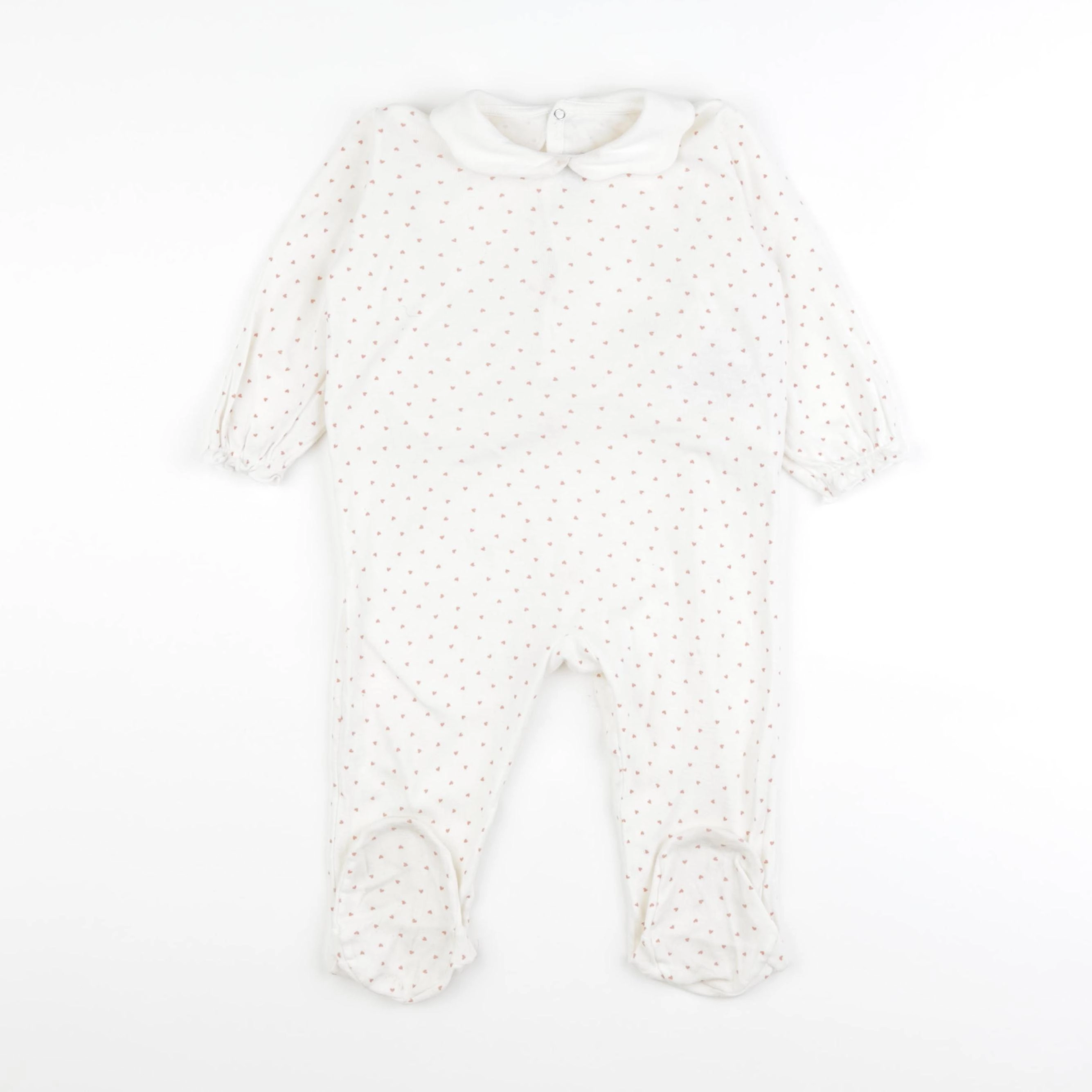 Petit Bateau - pyjama coton blanc - 18 mois