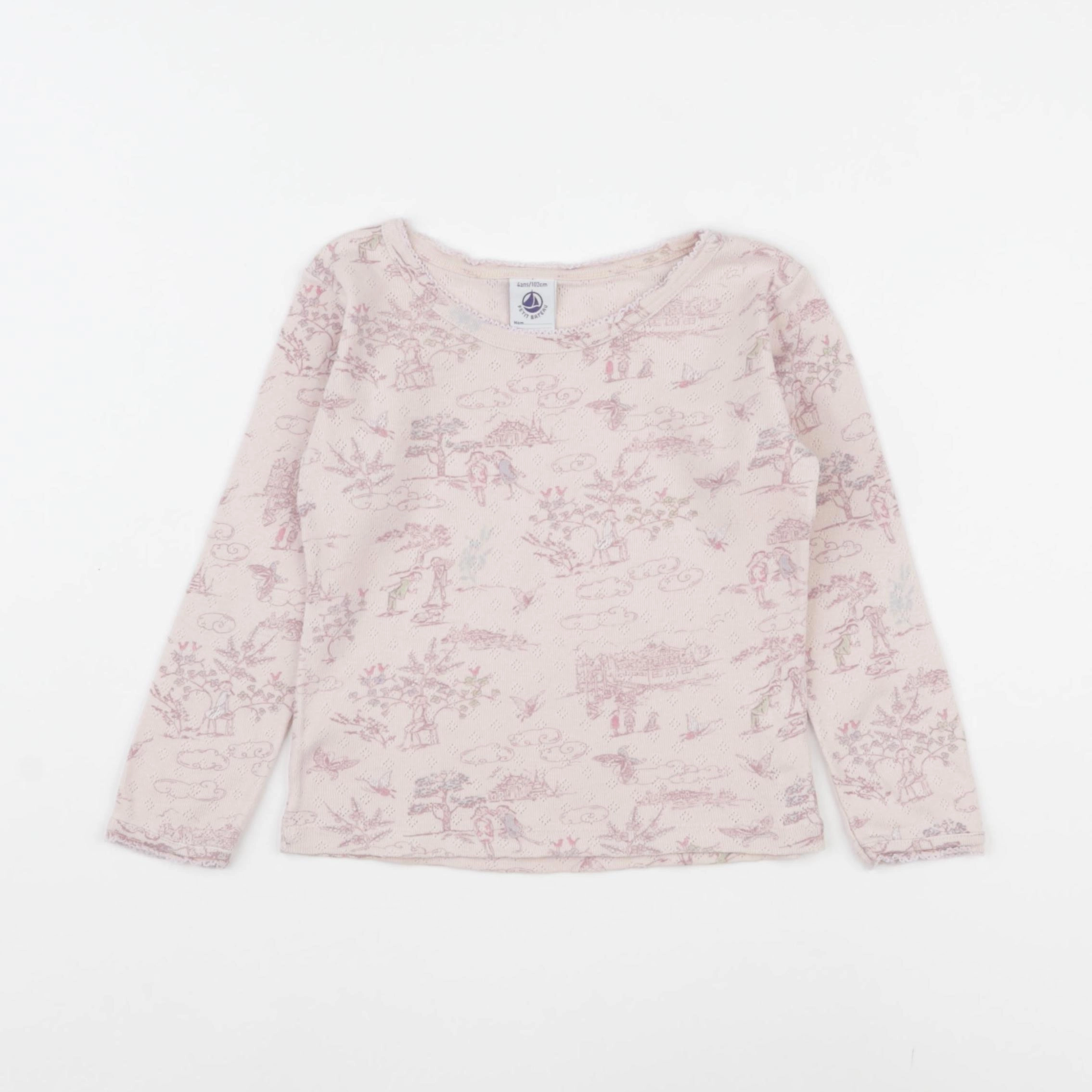 Petit Bateau - maillot de corps rose - 4 ans