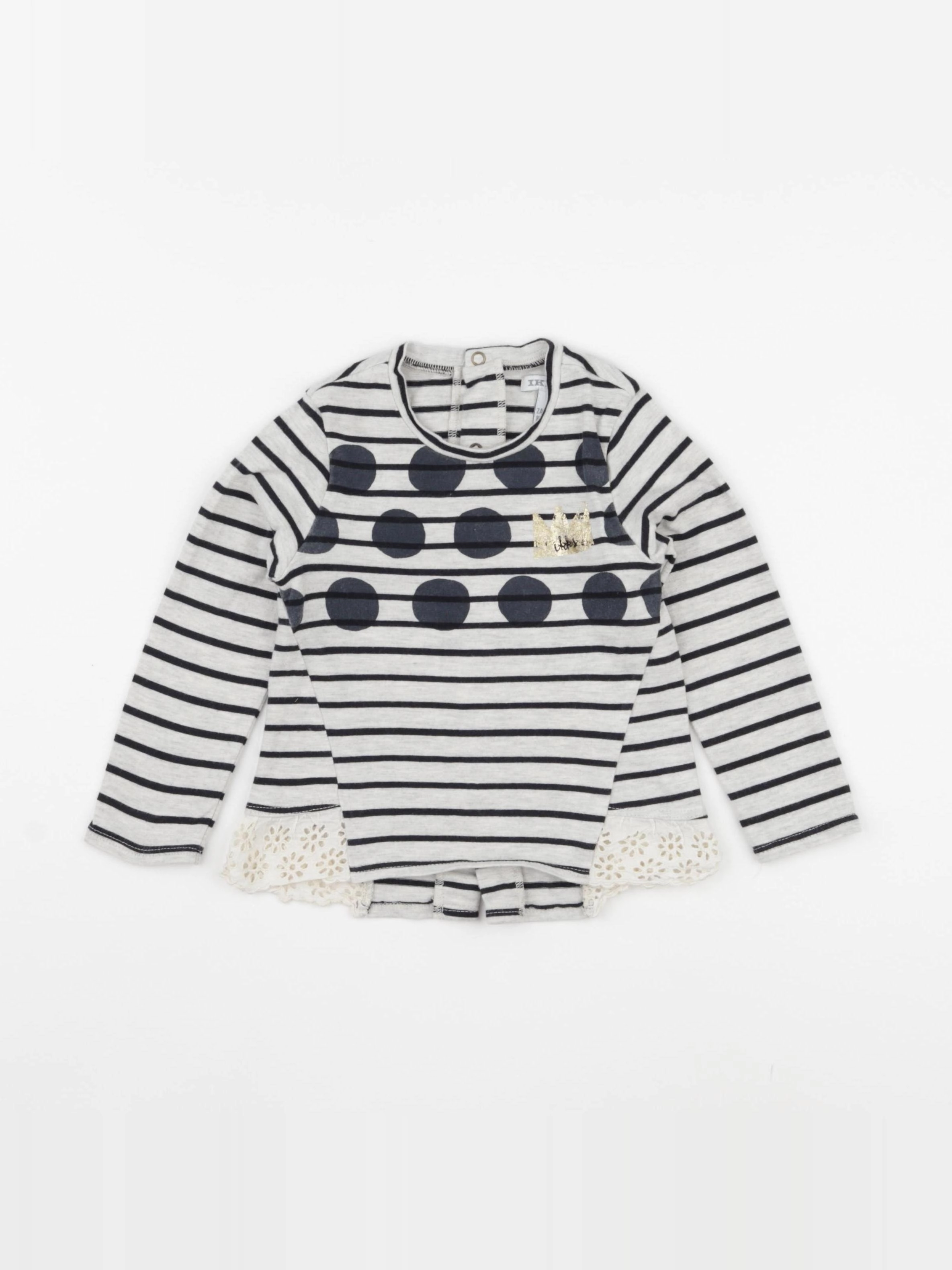 IKKS - tee-shirt gris, bleu - 2 ans