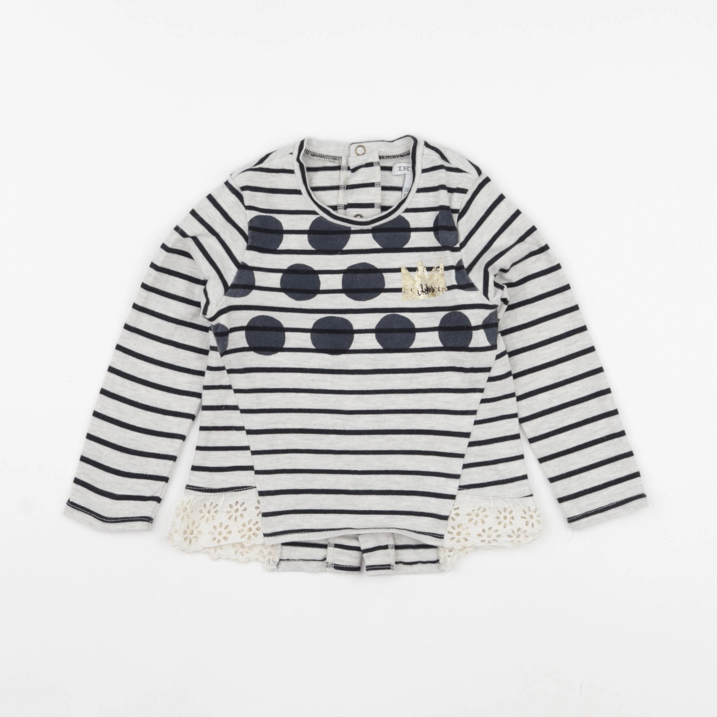 IKKS - tee-shirt gris, bleu - 2 ans
