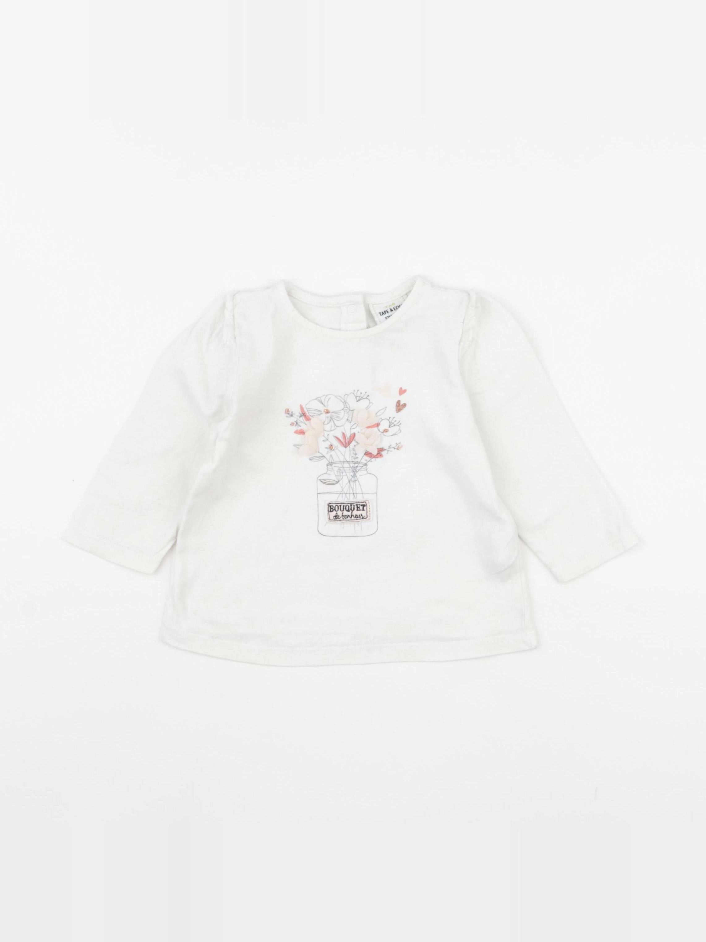 Tape à l'oeil - tee-shirt blanc - 12 mois