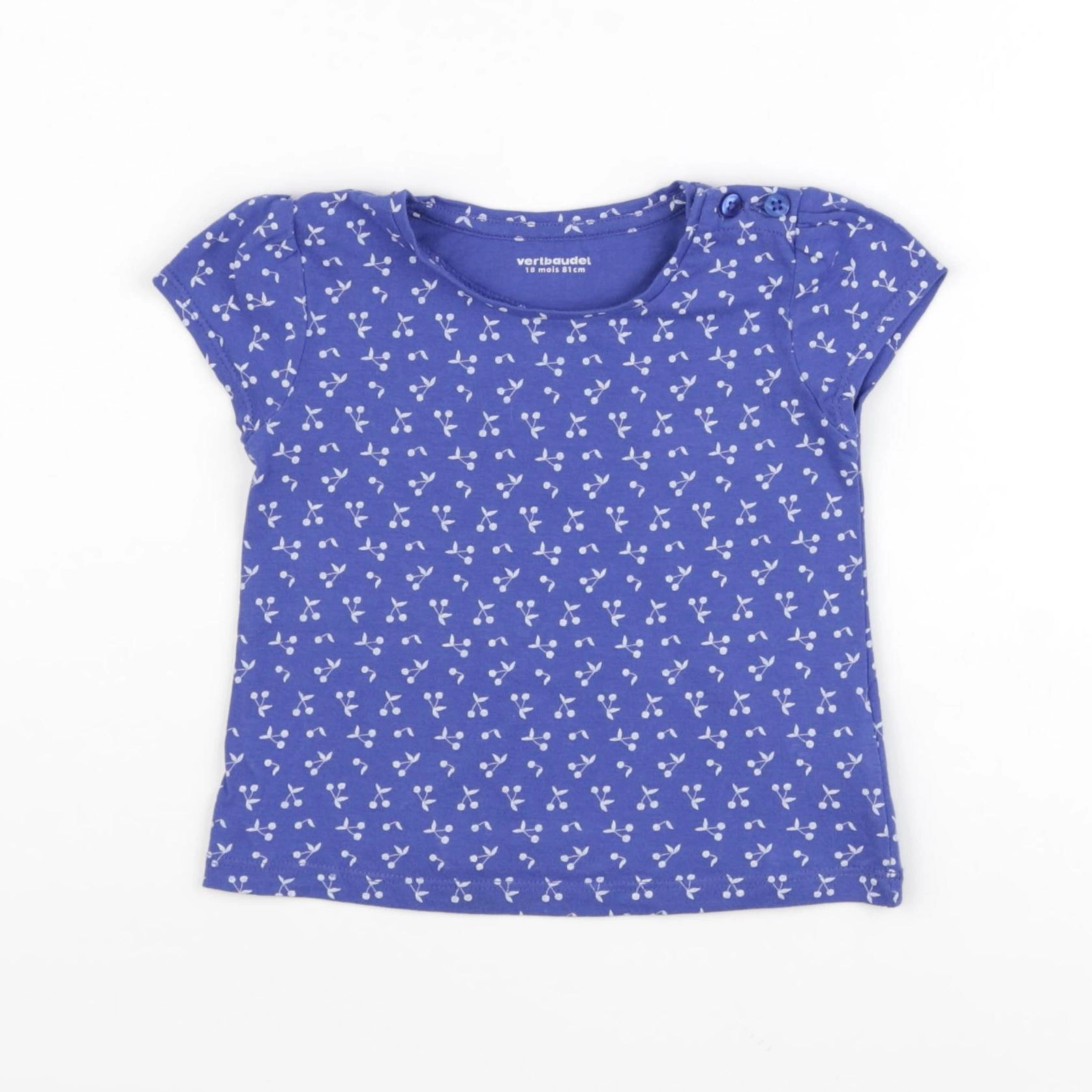 Vertbaudet - tee-shirt bleu - 18 mois