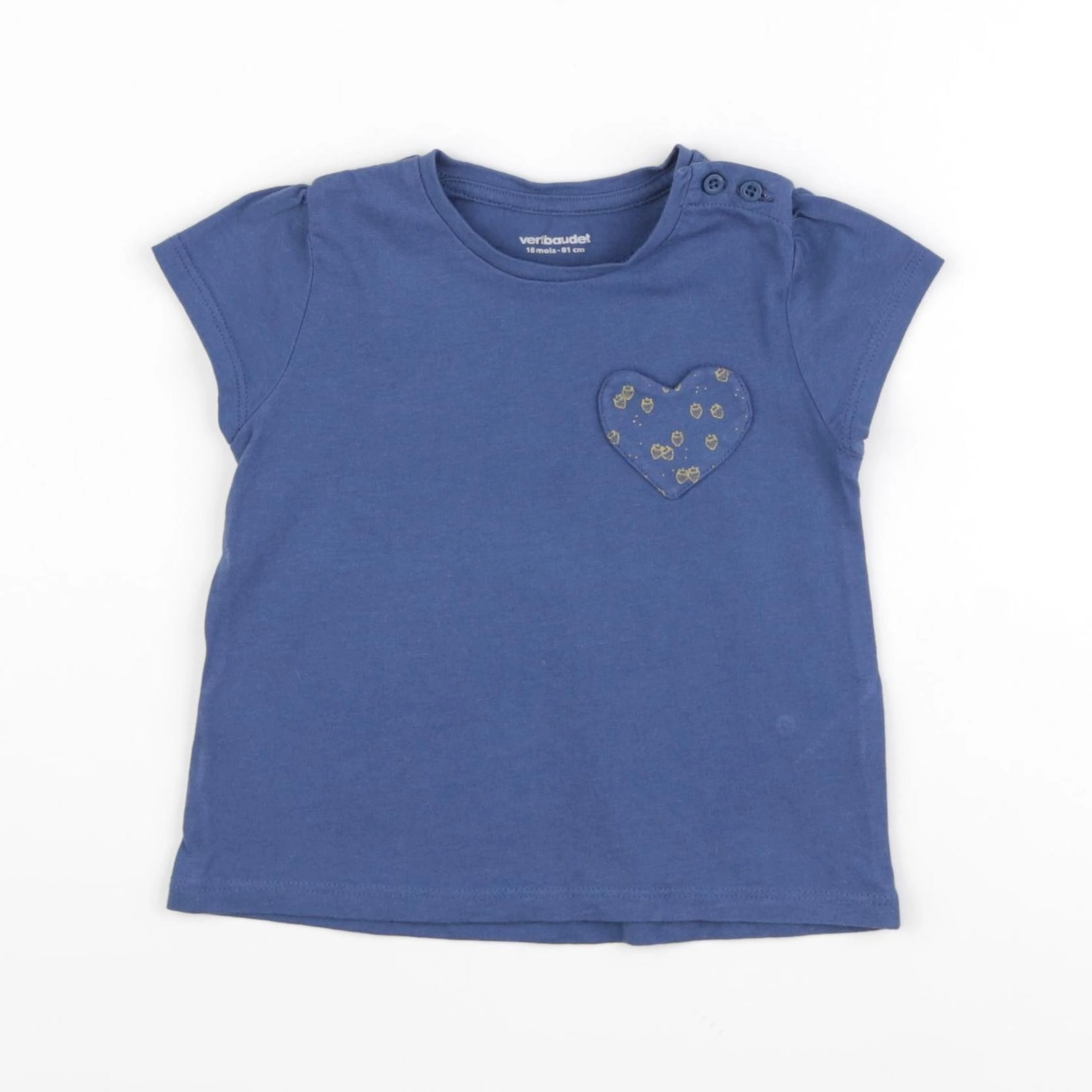 Vertbaudet - tee-shirt bleu - 18 mois