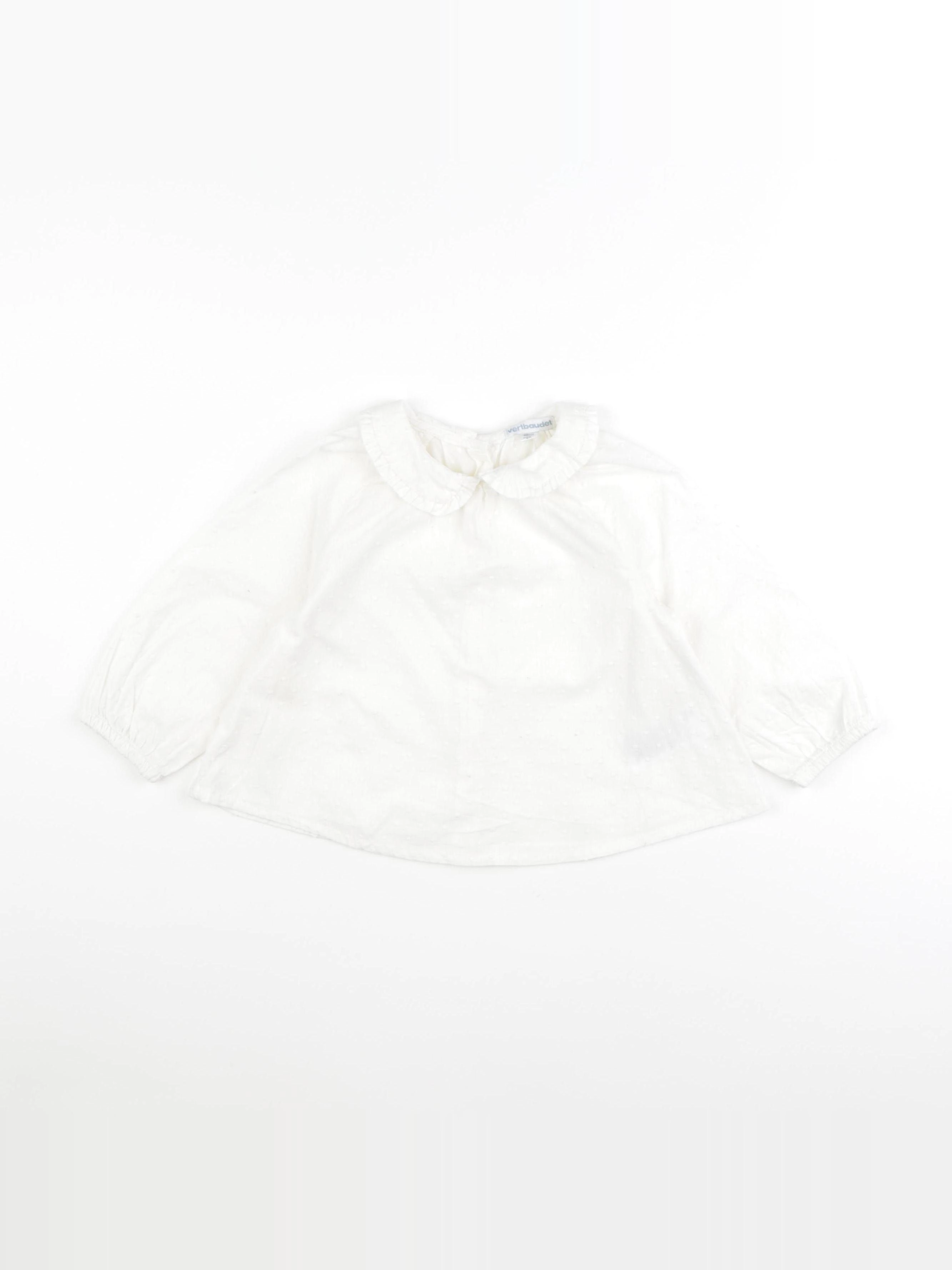 Vertbaudet - blouse blanc - 2 ans