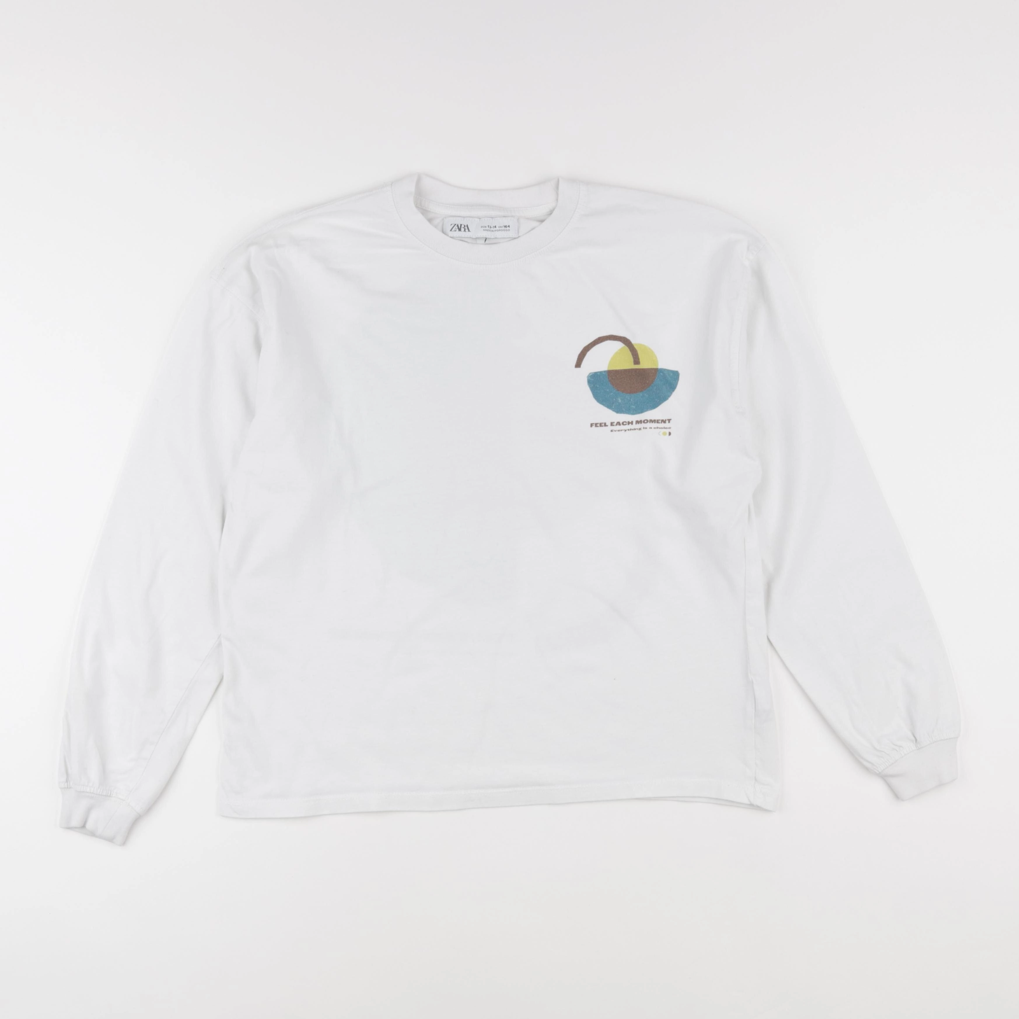 Zara - tee-shirt imprimé au dos blanc - 13/14 ans