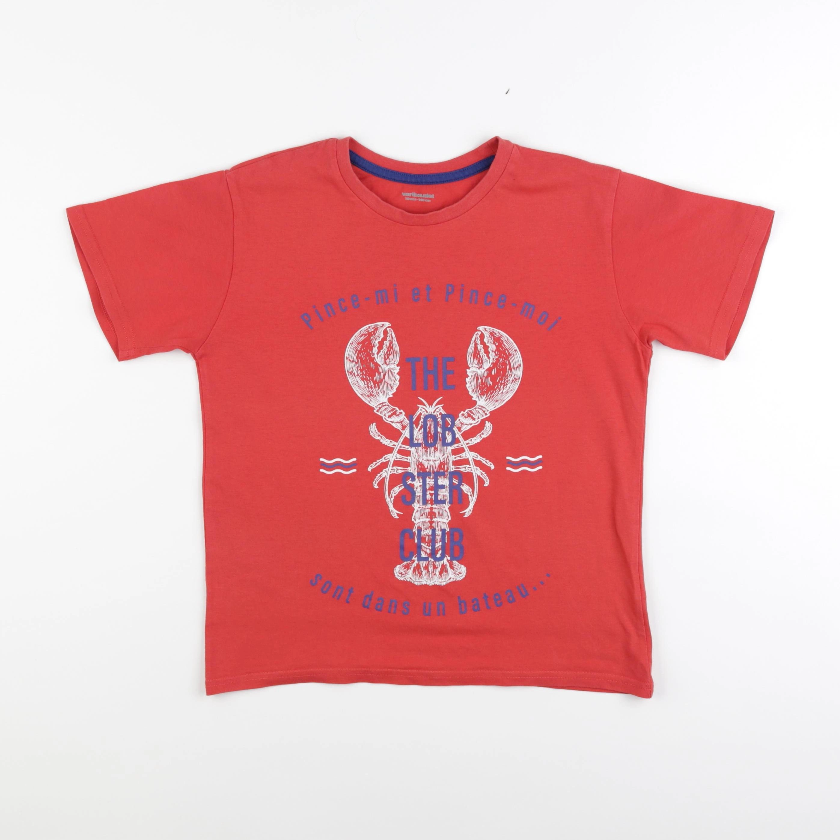 Vertbaudet - tee-shirt rouge - 10 ans